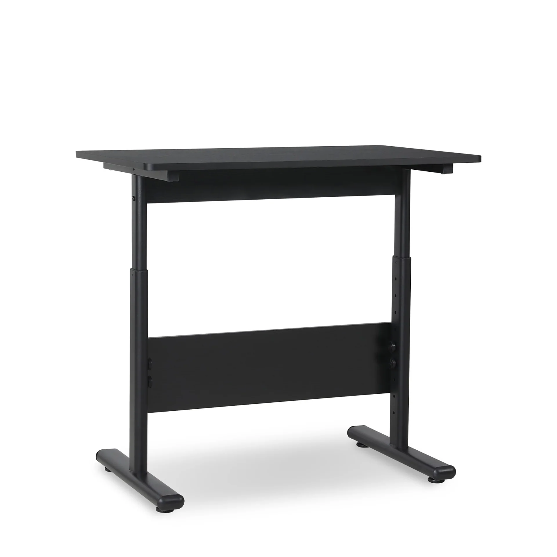 Hector 80cm Height-Adjustable Computer Desk - Black - Image 8