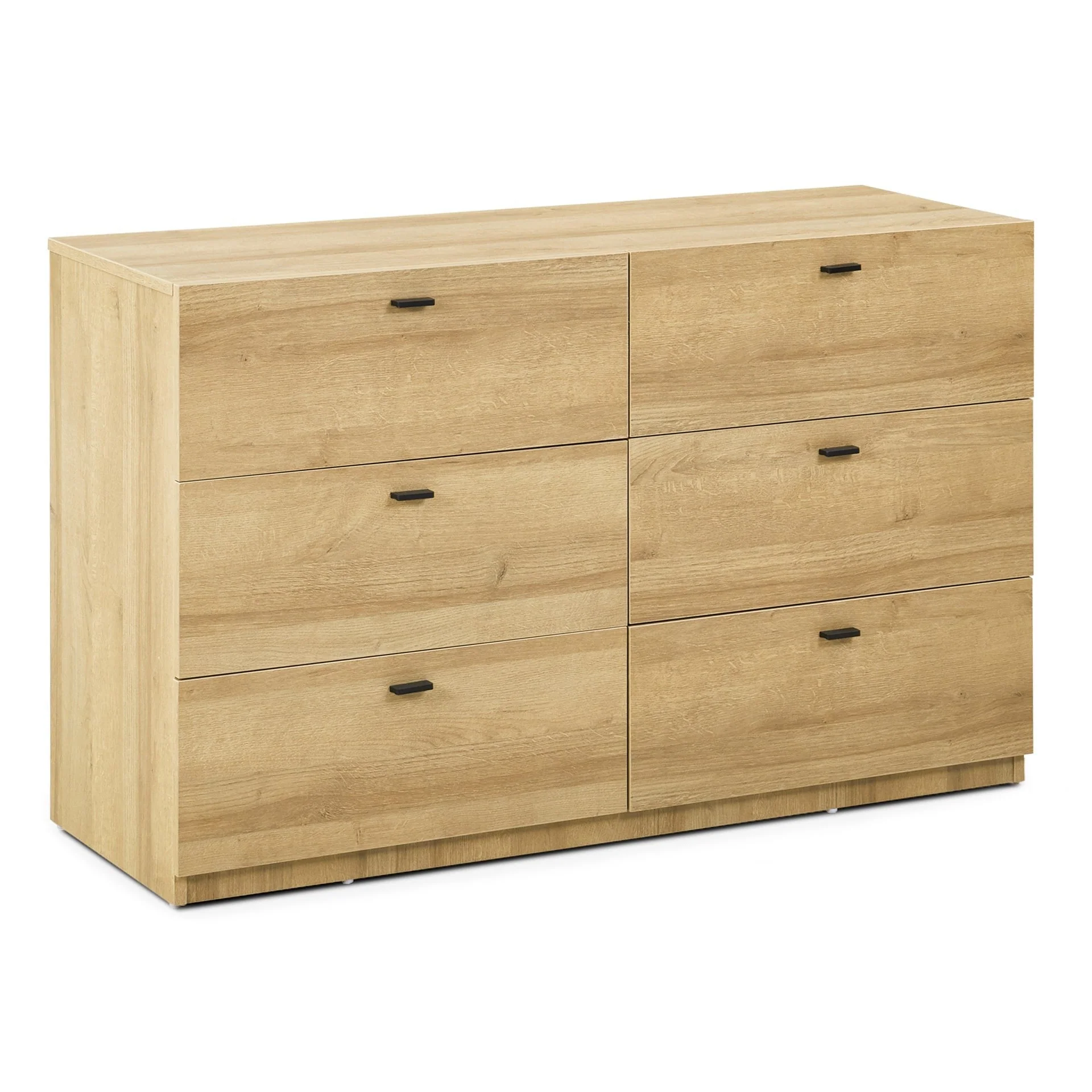 Hekla Low Boy 6 Drawer Chest Dresser - Oak - Image 2