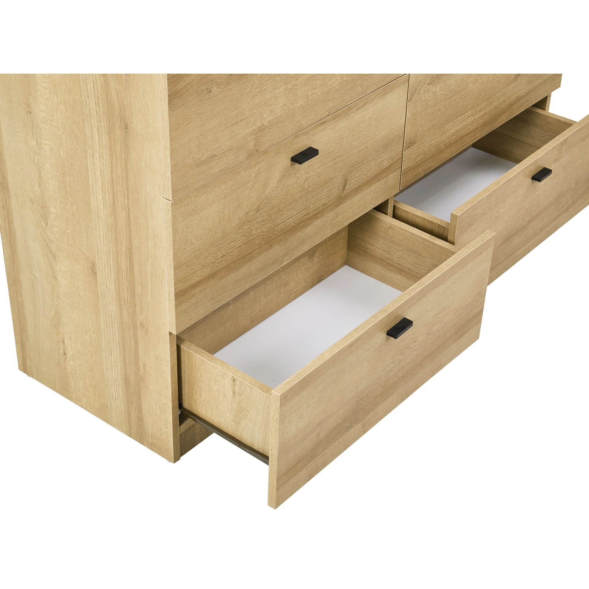 Hekla Low Boy 6 Drawer Chest Dresser - Oak - Image 3