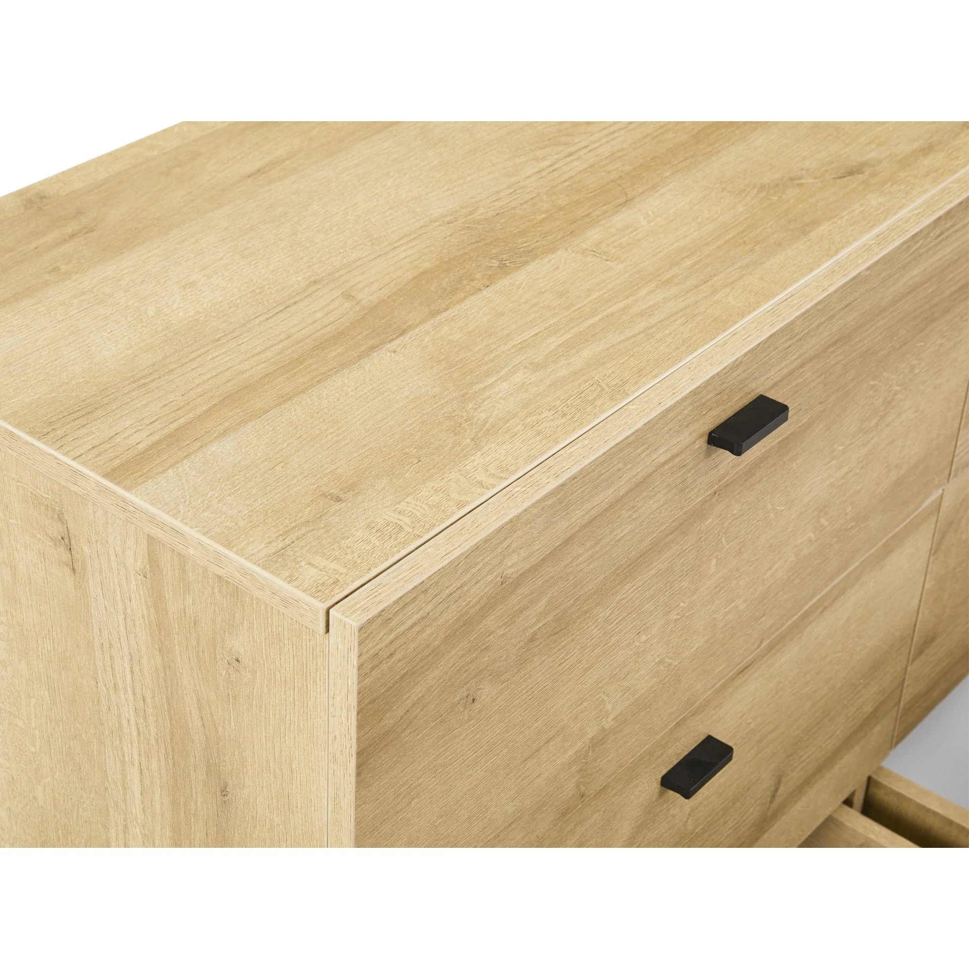 Hekla Low Boy 6 Drawer Chest Dresser - Oak - Image 4