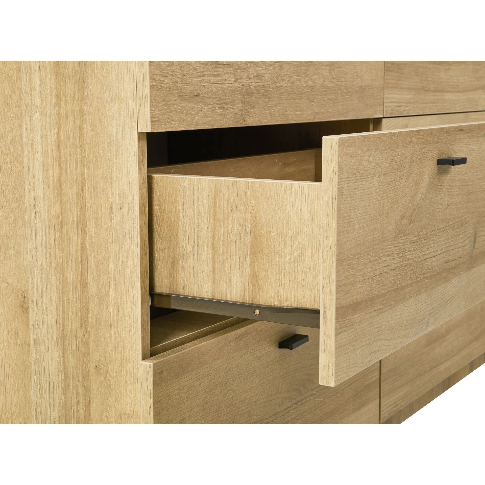 Hekla Low Boy 6 Drawer Chest Dresser - Oak - Image 6