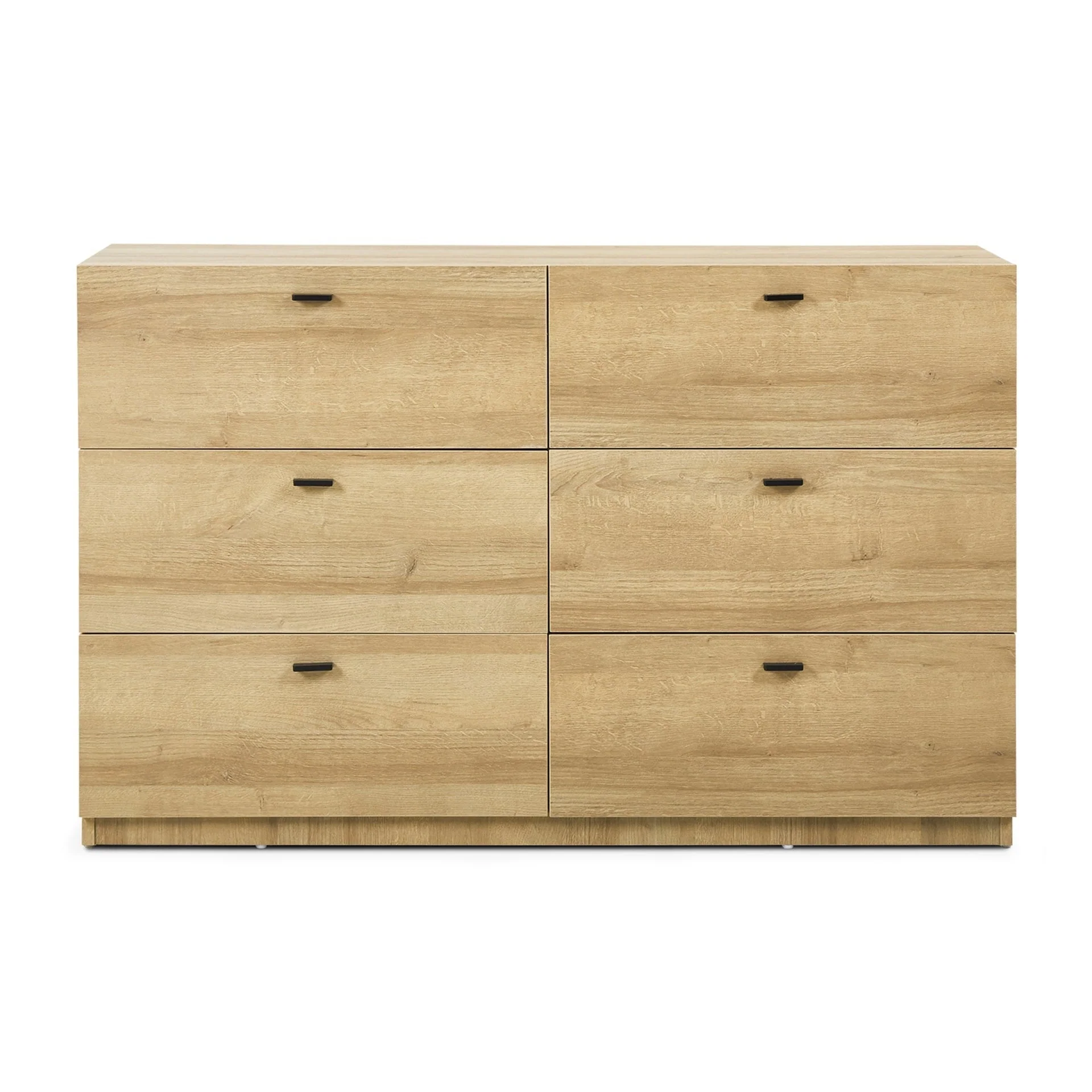 Hekla Low Boy 6 Drawer Chest Dresser - Oak - Image 9