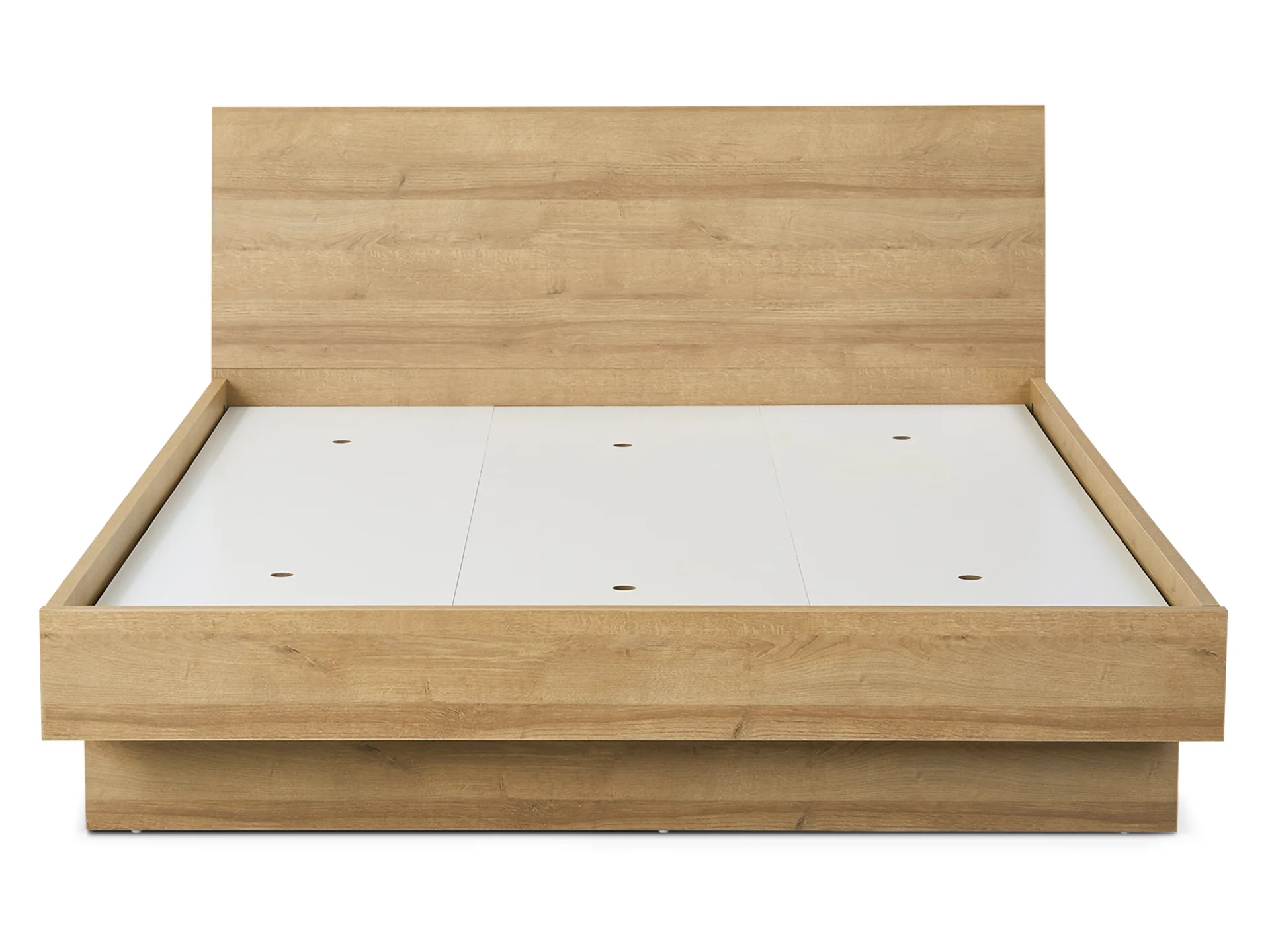Hekla Queen Wooden Bed Frame - Oak - Image 4