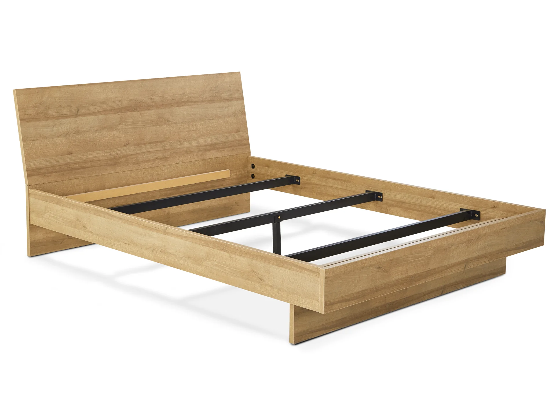 Hekla Queen Wooden Bed Frame - Oak - Image 5