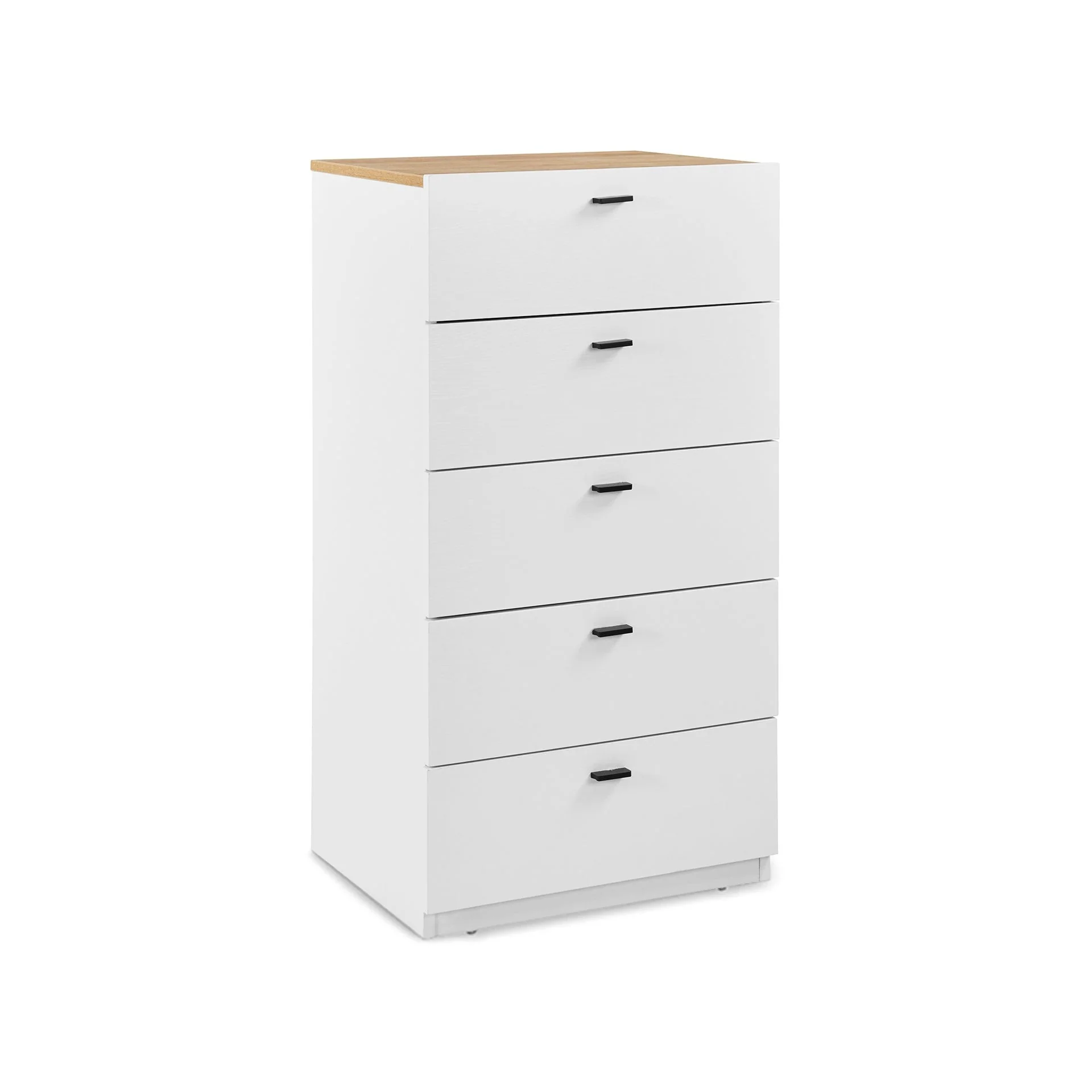 Hekla Tallboy 5 Drawer Chest Dresser - White - Image 3