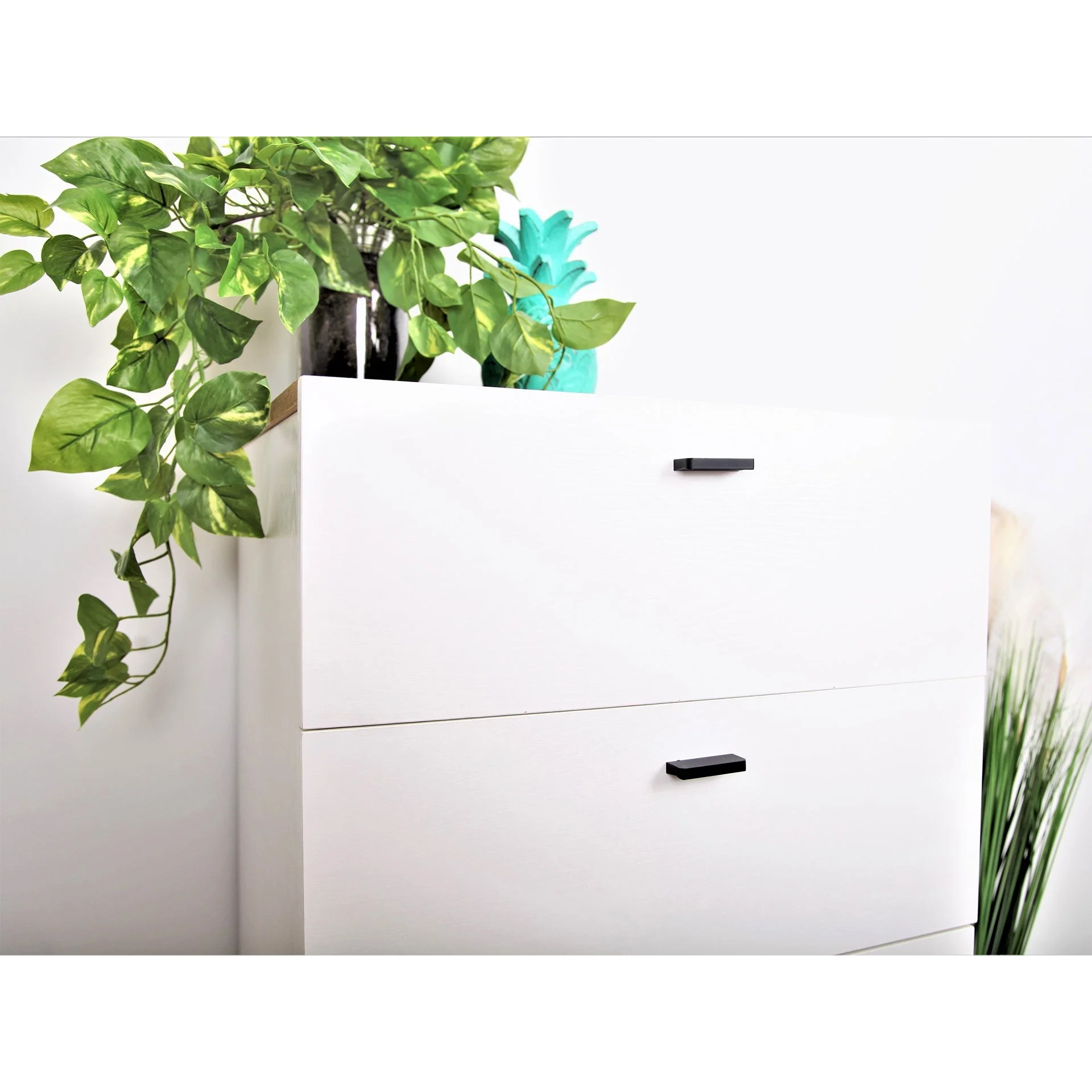 Hekla Tallboy 5 Drawer Chest Dresser - White - Image 5