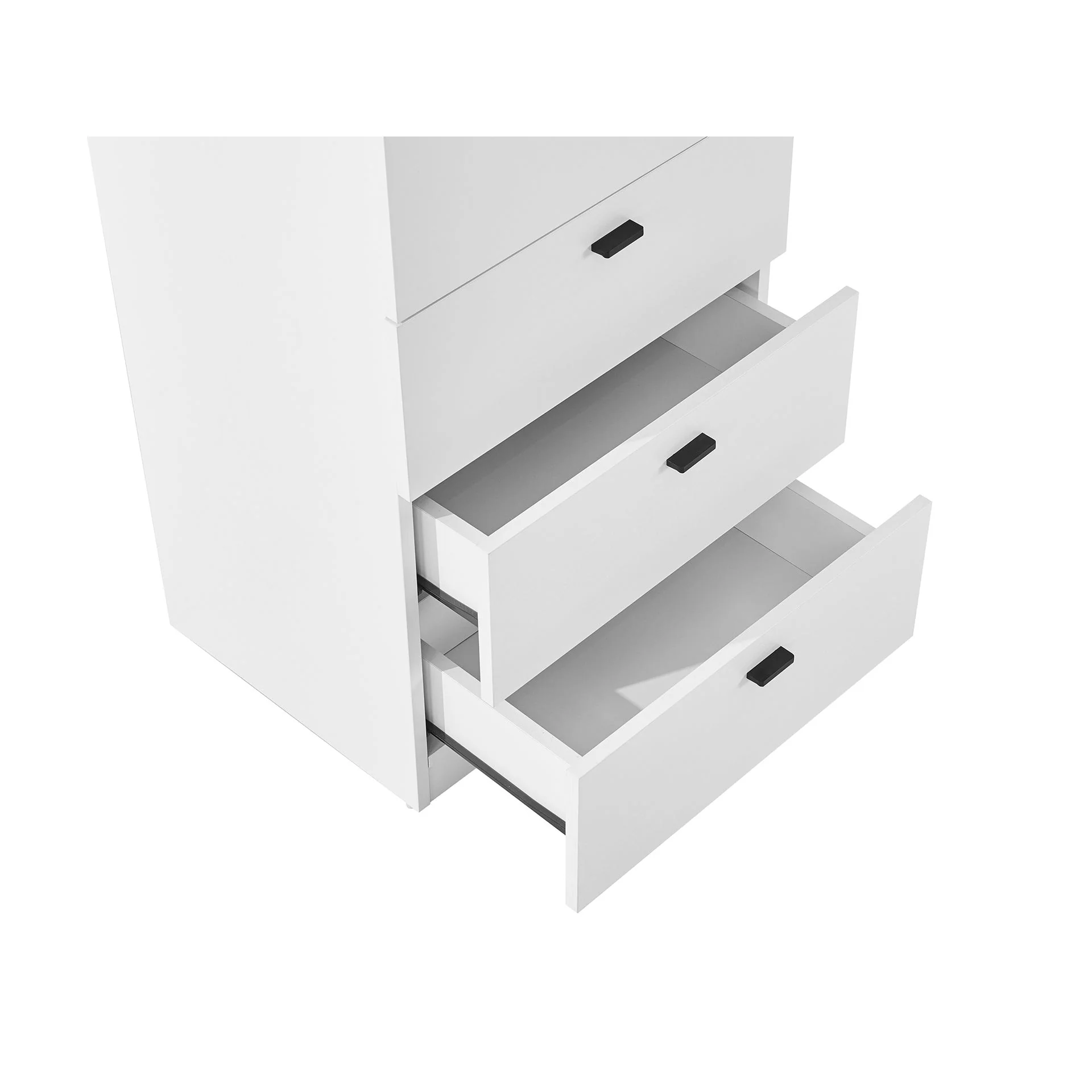 Hekla Tallboy 5 Drawer Chest Dresser - White - Image 7