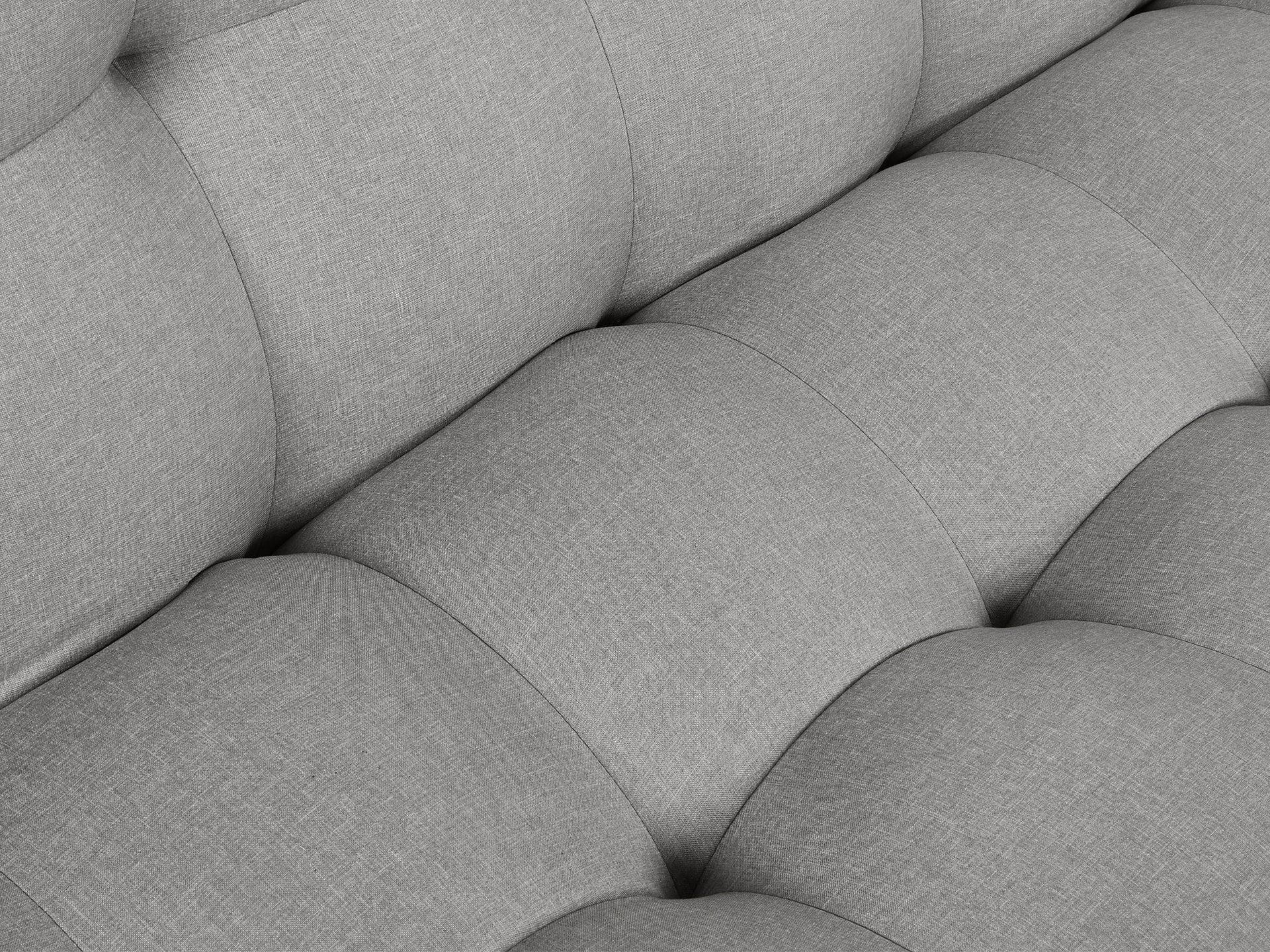 Helena 3 Seater Fabric Sofa Bed Futon with Chaise - Light Grey - Image 10