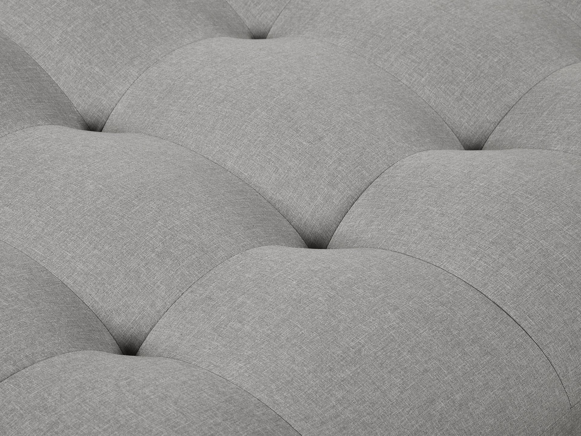 Helena 3 Seater Fabric Sofa Bed Futon with Chaise - Light Grey - Image 11