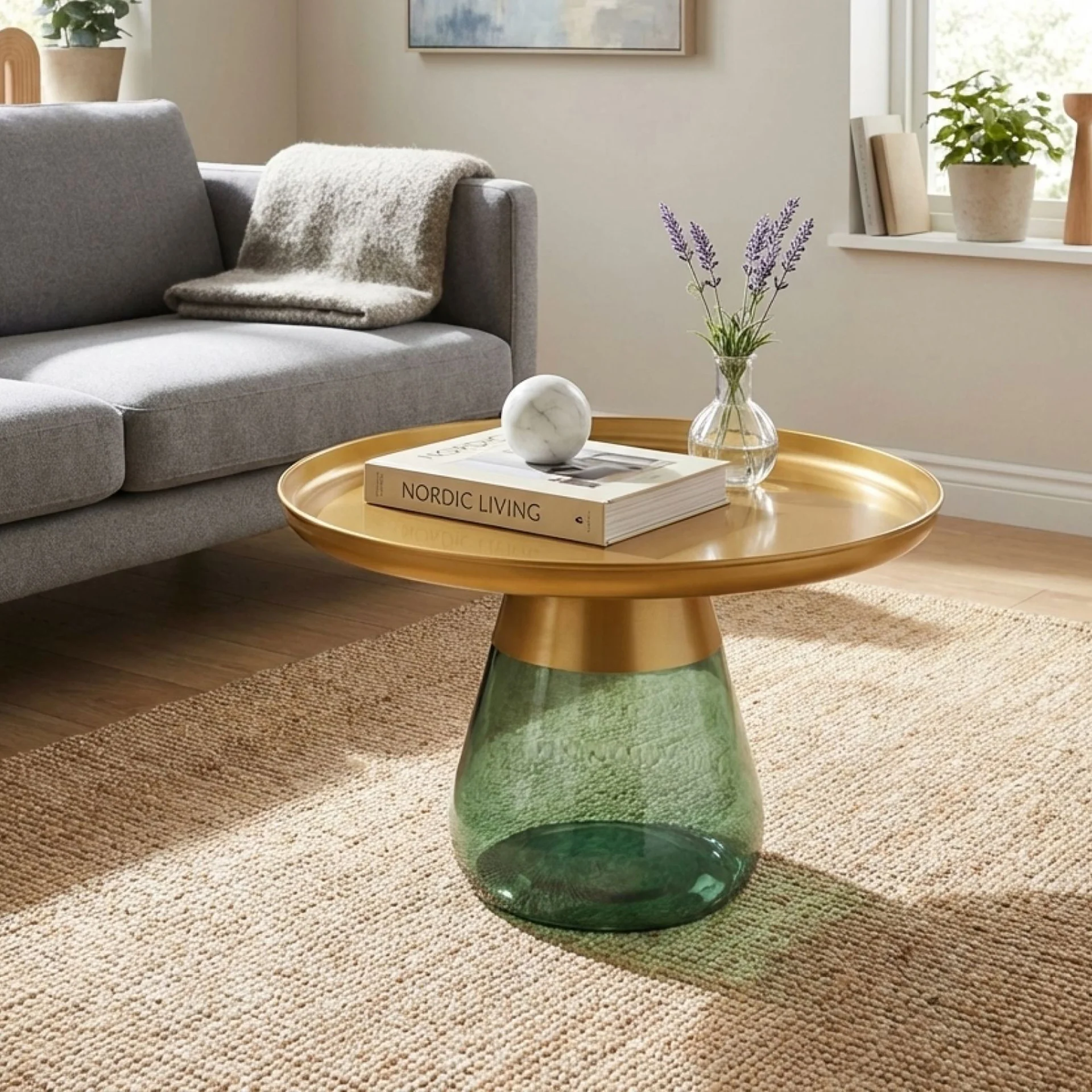 Hennie Round Coffee Table - Gold - Image 3