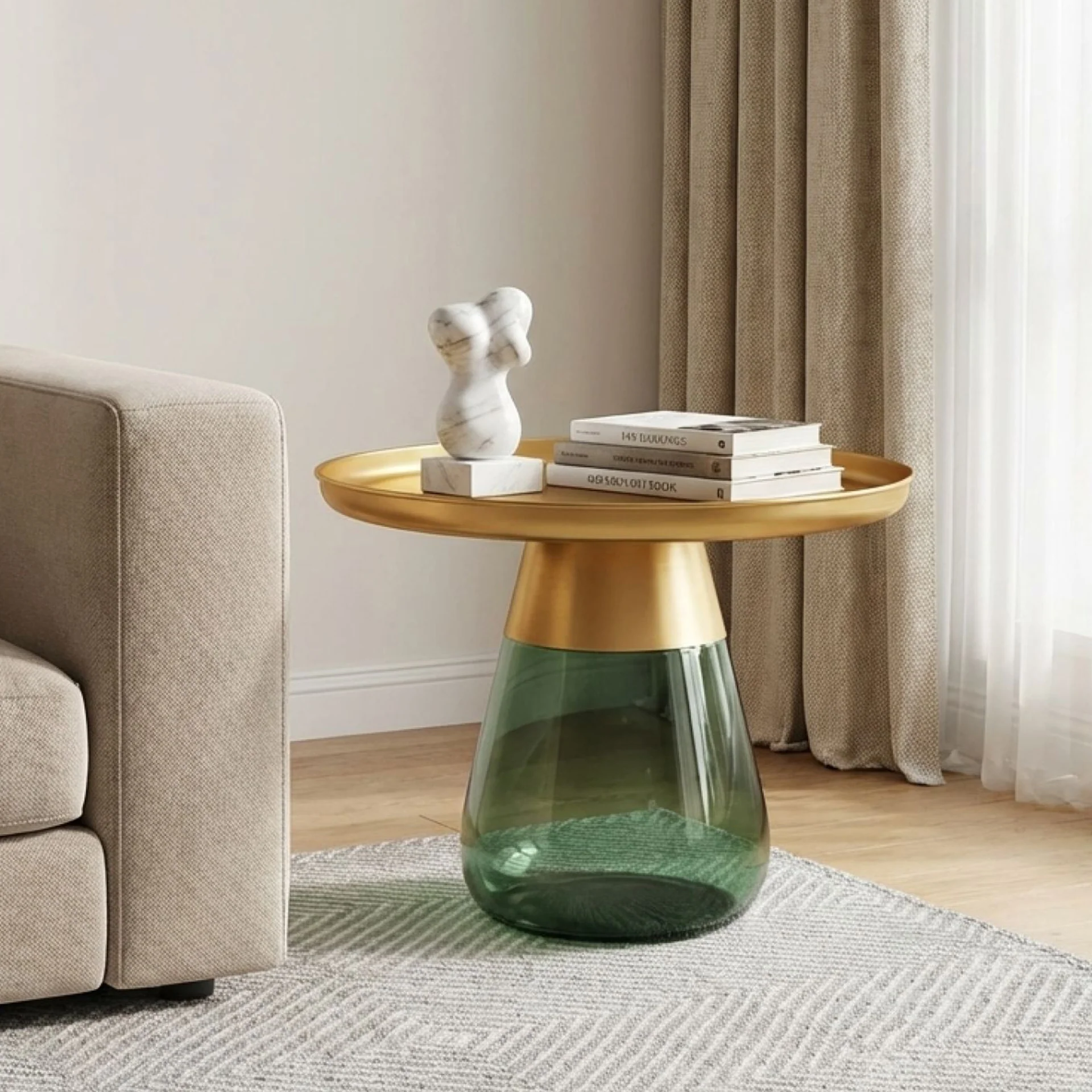 Hennie Round Coffee Table - Gold - Image 4