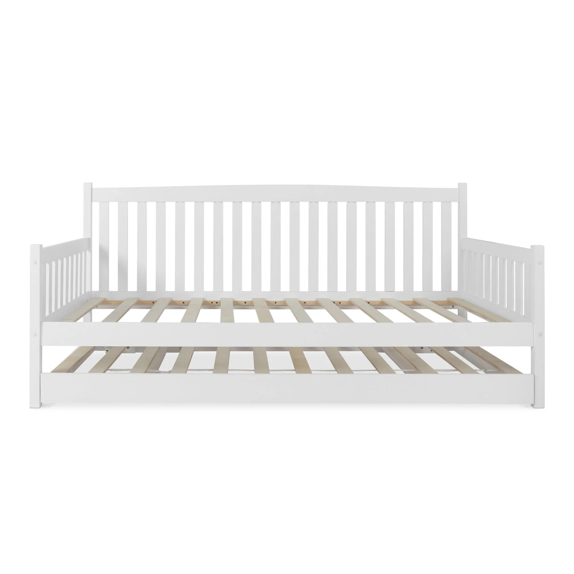 Herbert Single Wooden Trundle Bed Frame - White - Image 5