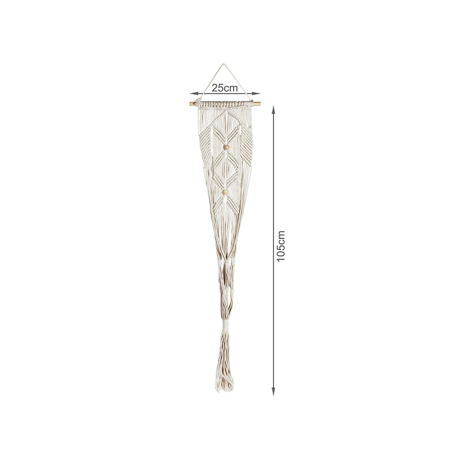 Hessian Macrame Rope Macrame Plant Hanger Macrame Pot Hanger - Beads - Image 6