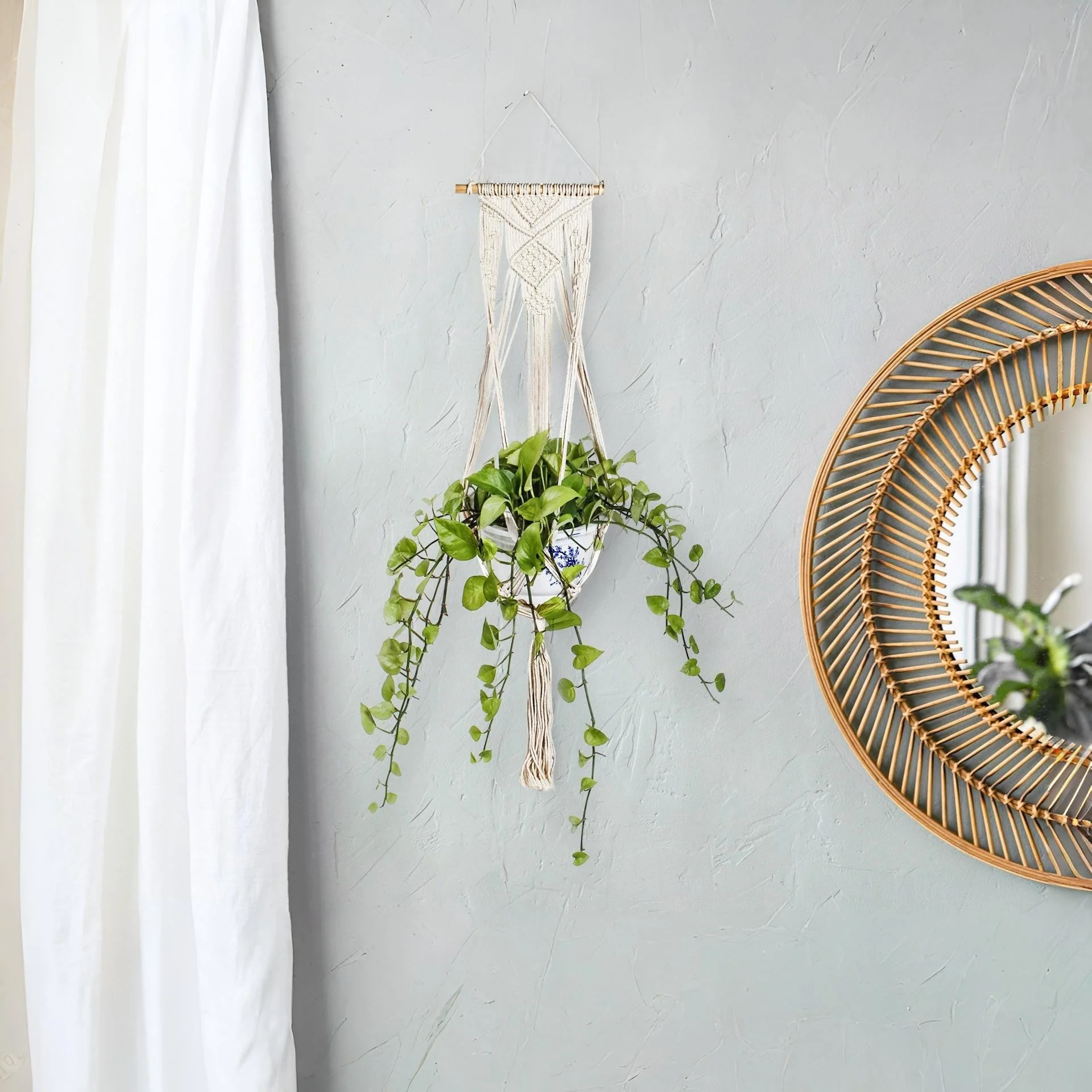 Hessian Macrame Rope Macrame Plant Hanger Macrame Pot Hanger - Braids - Image 2