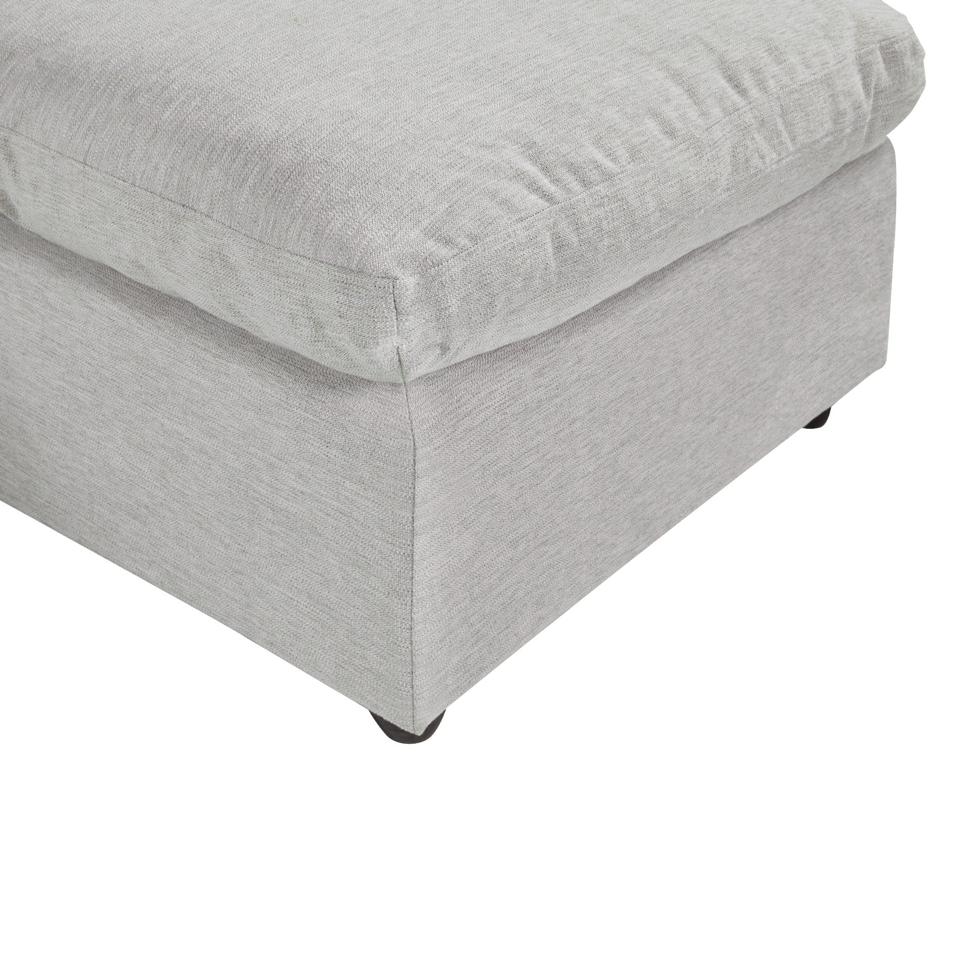 Hexham 3 Seater Modular Sofa with Ottoman - Grey - Image 12