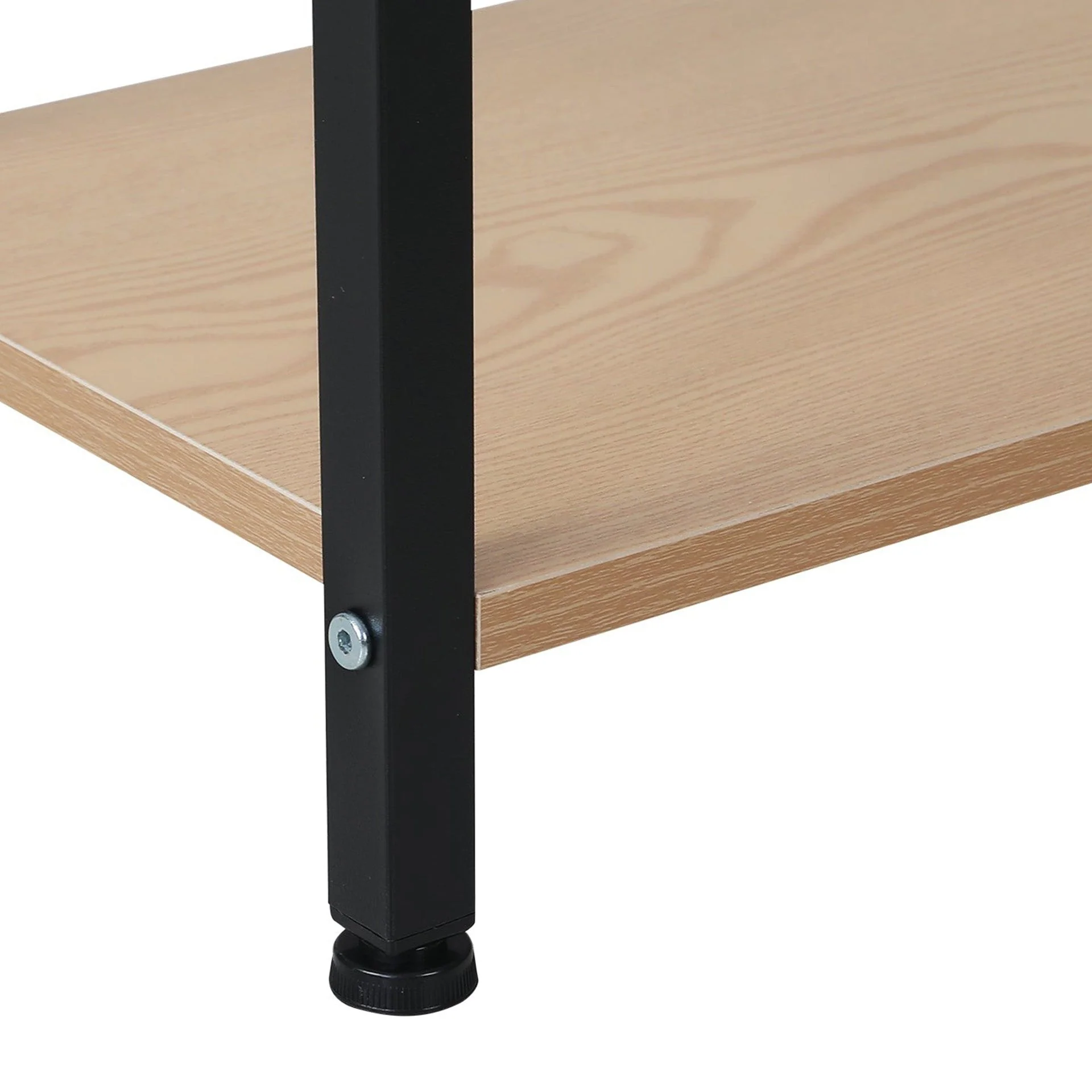 Hikuai 3 Tier Bookshelf - Natural + Black - Image 8