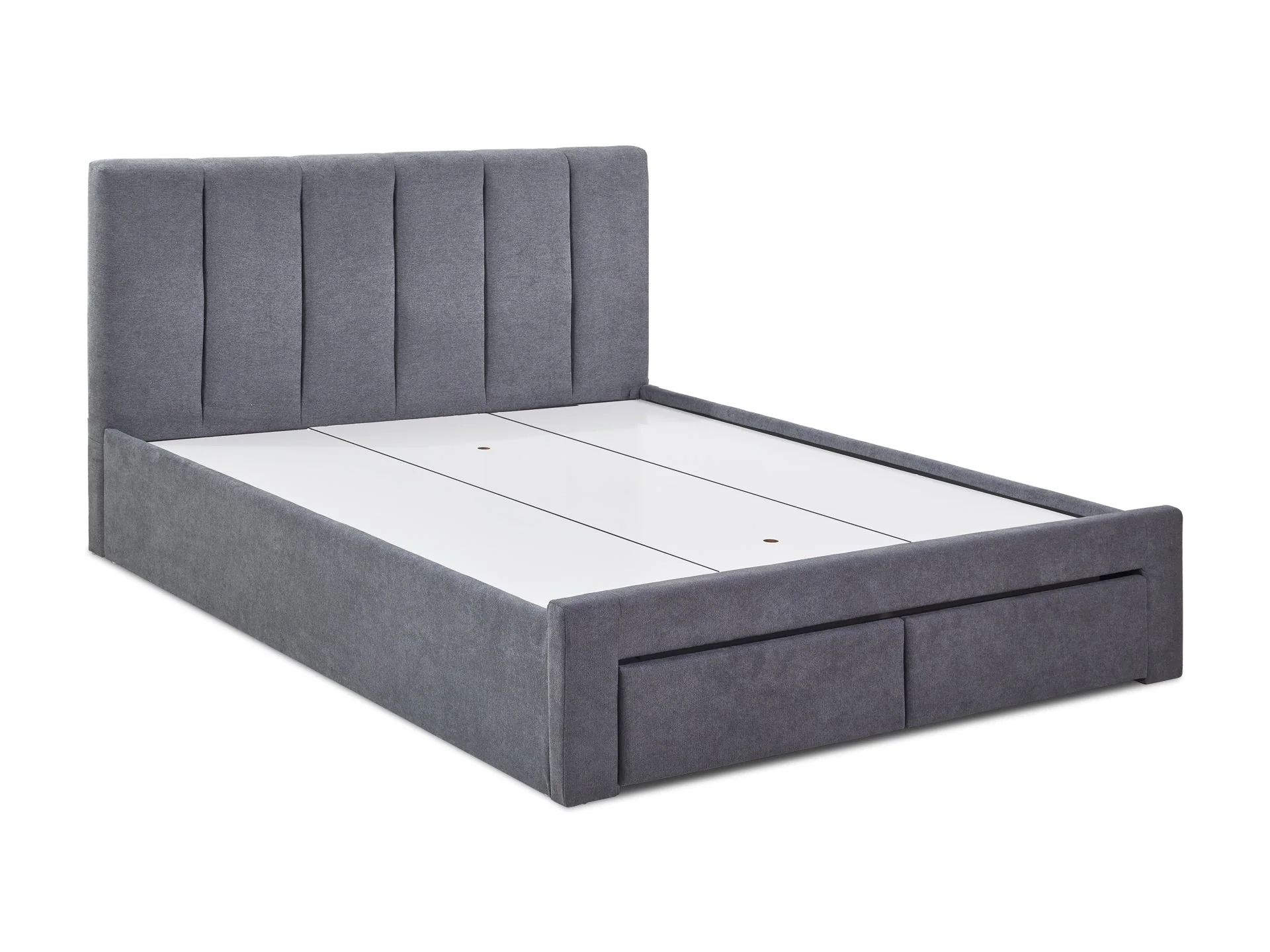 HLOLELA King Bed Frame with Storage - DARK GREY - Image 2