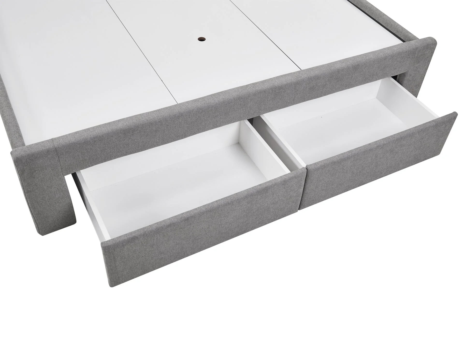 HLOLELA King Bed Frame with Storage - LIGHT GREY - Image 6
