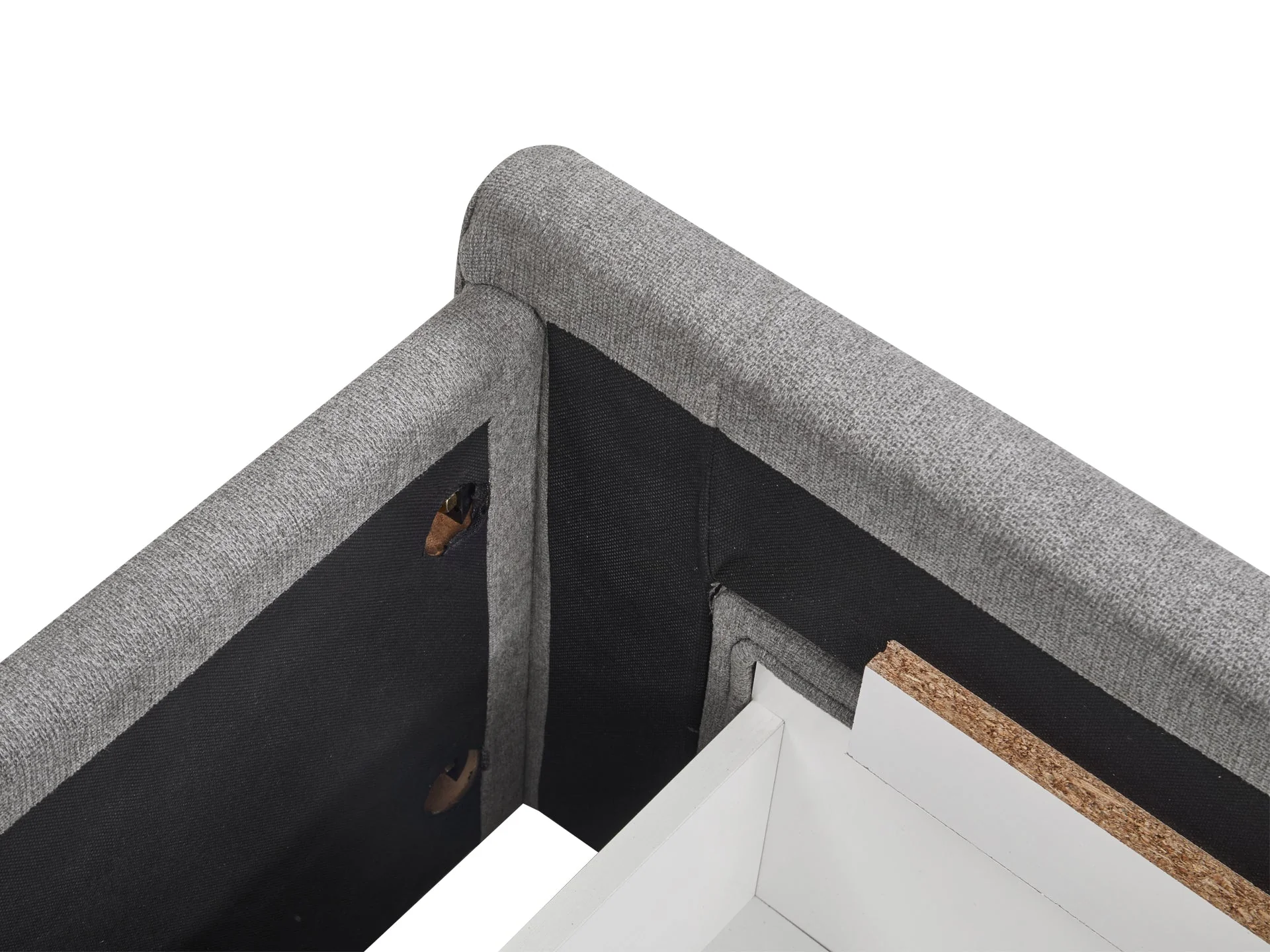 HLOLELA King Bed Frame with Storage - LIGHT GREY - Image 7