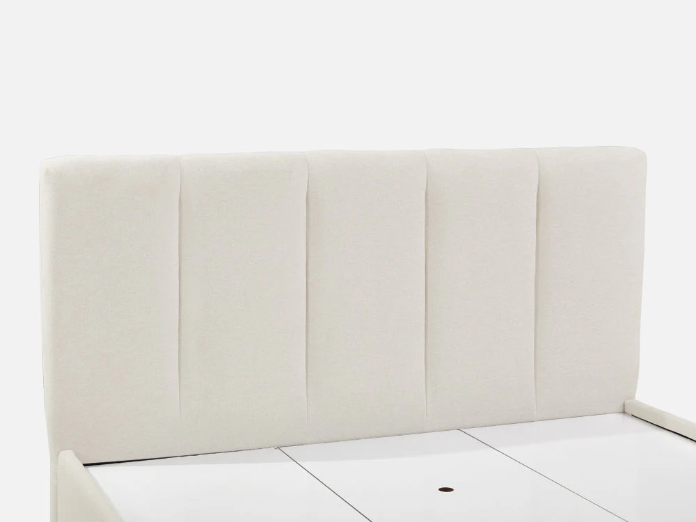 HLOLELA Queen Bed Frame with Storage - BEIGE - Image 6