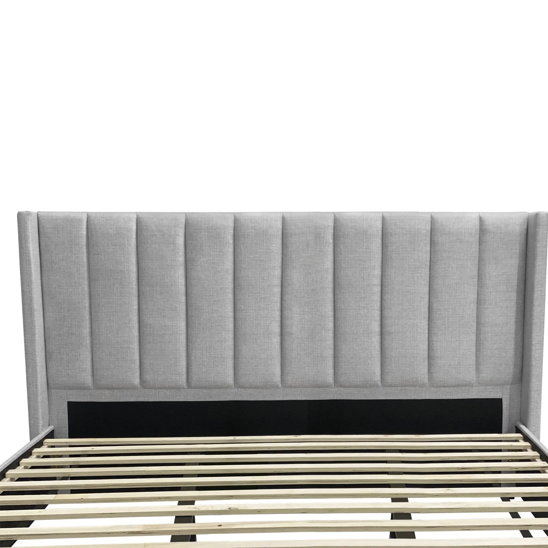 Hogan Super King Bed Frame with Storage - Light Grey - Image 4