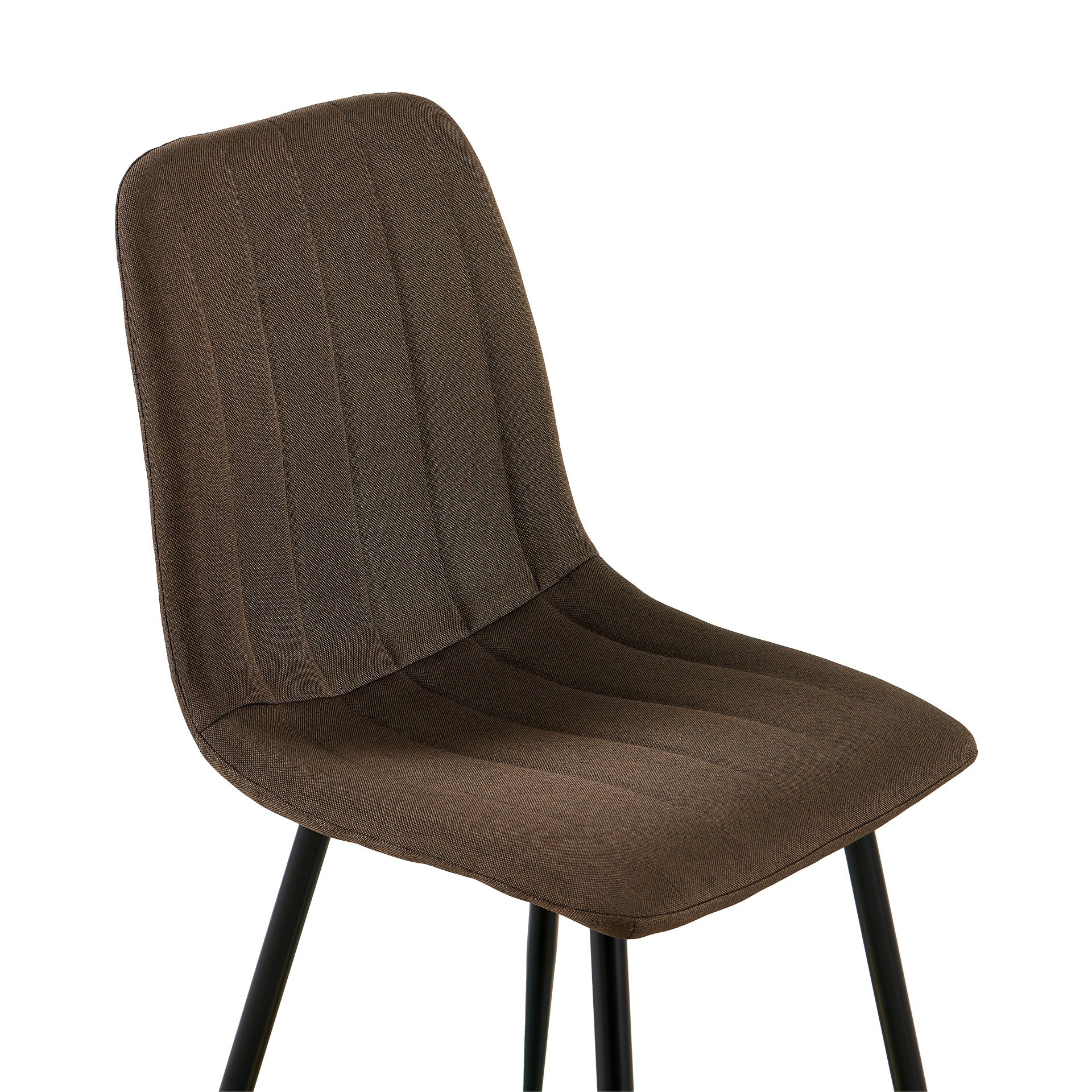 Holland Fabric Dining Chair - Set of 4 - Brown - Image 11