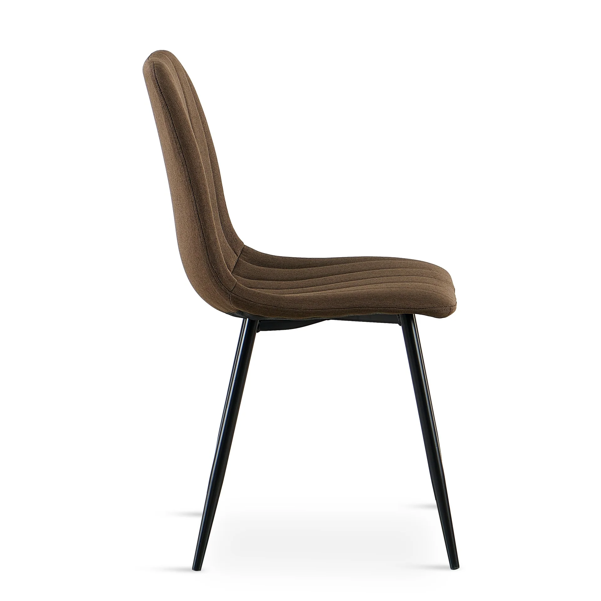 Holland Fabric Dining Chair - Set of 4 - Brown - Image 9
