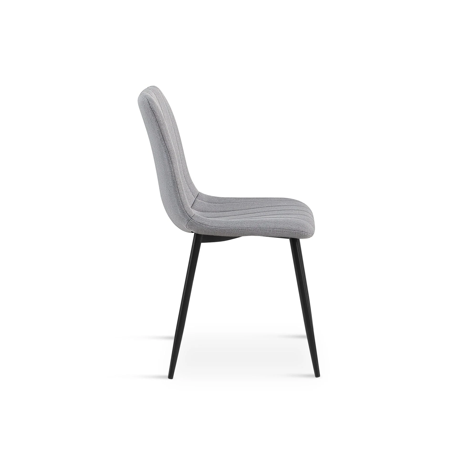 Holland Fabric Dining Chair - Set of 4 - Grey - Image 4