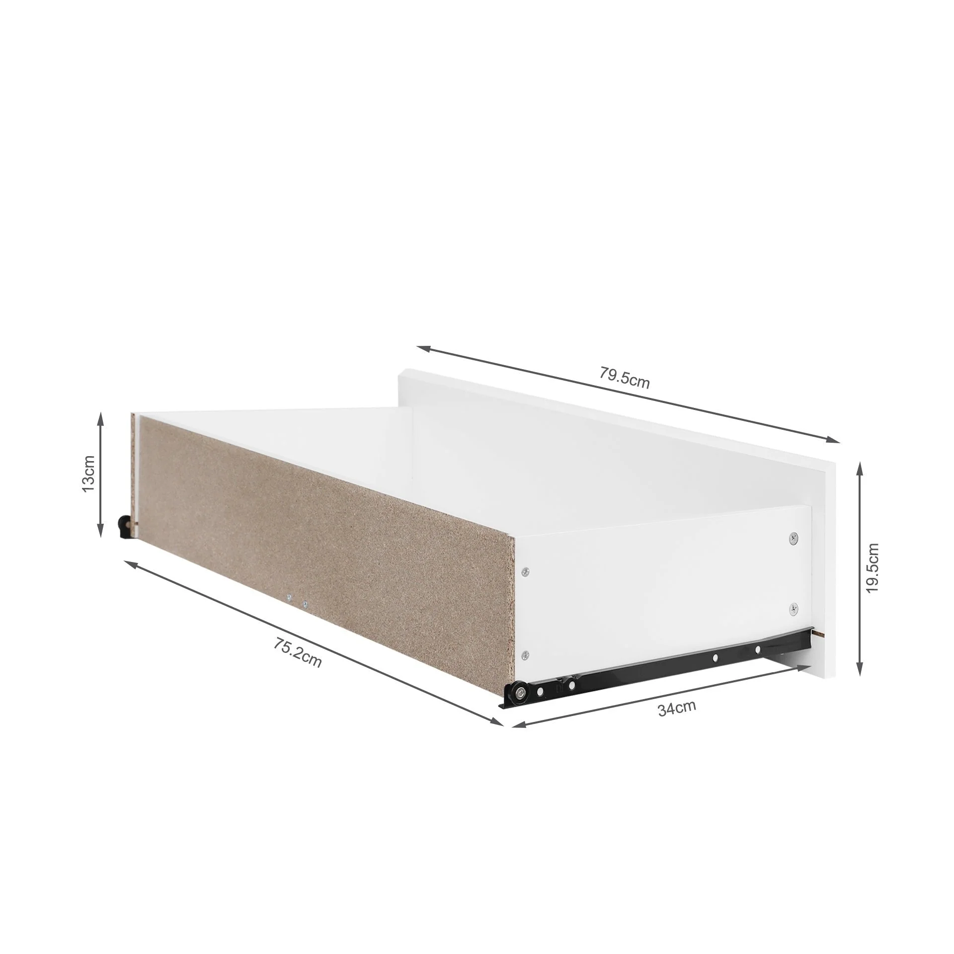 Hollis 6 Drawers Low Boy - White - Image 9