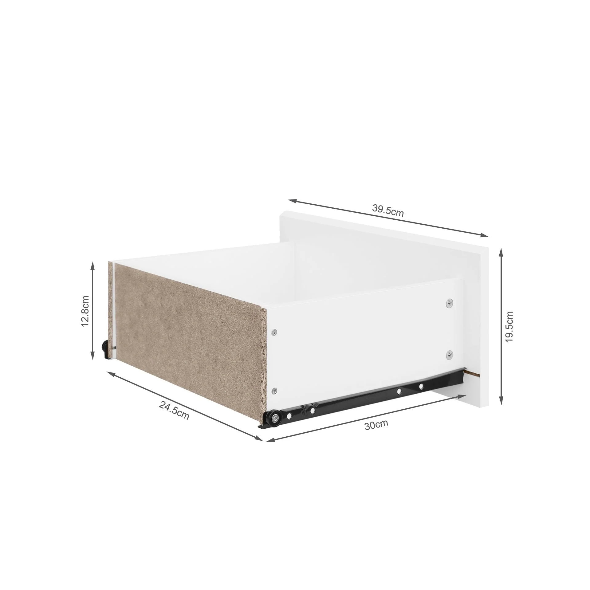Hollis Bedside Table - White - Image 9