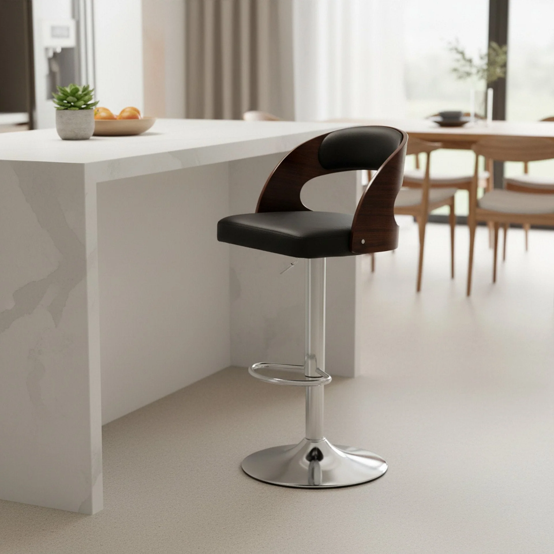 Holt Swivel Bar Stool - Black