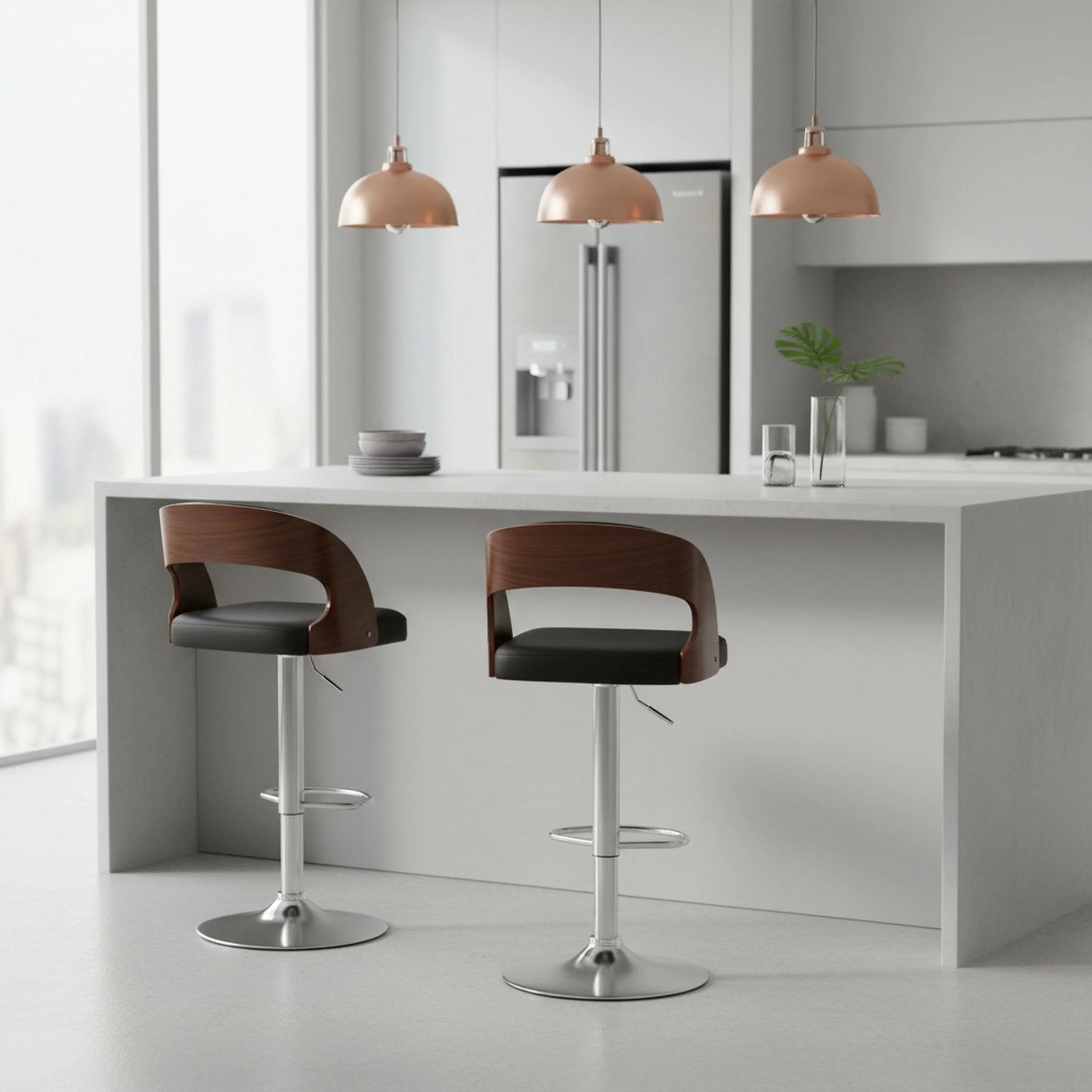 Holt Swivel Bar Stool - Black - Image 2
