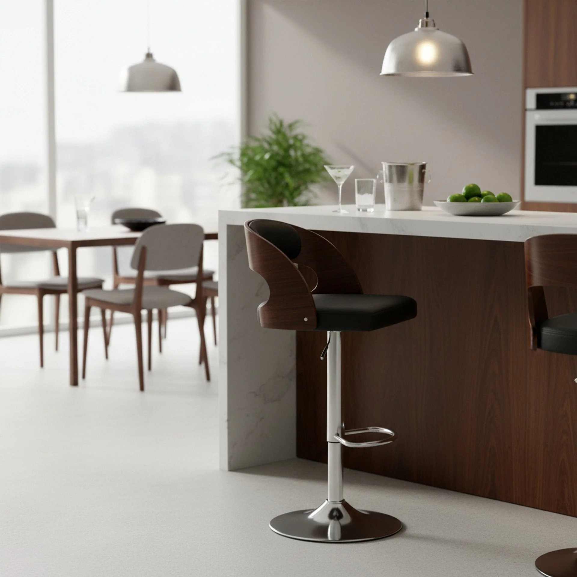 Holt Swivel Bar Stool - Black - Image 4