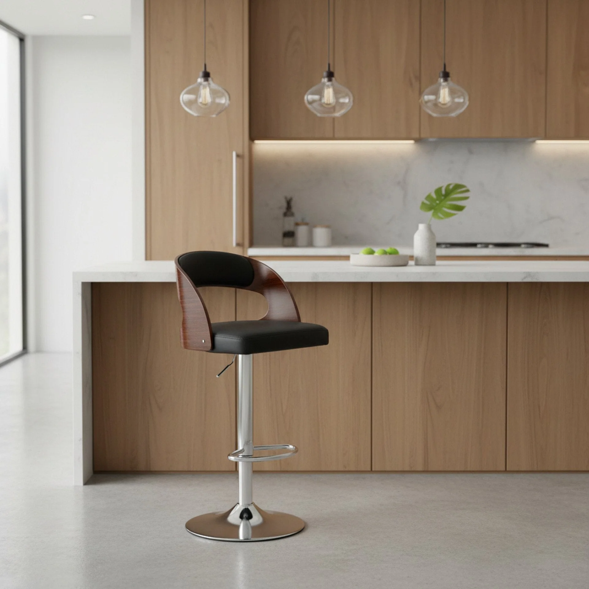 Holt Swivel Bar Stool - Black - Image 6