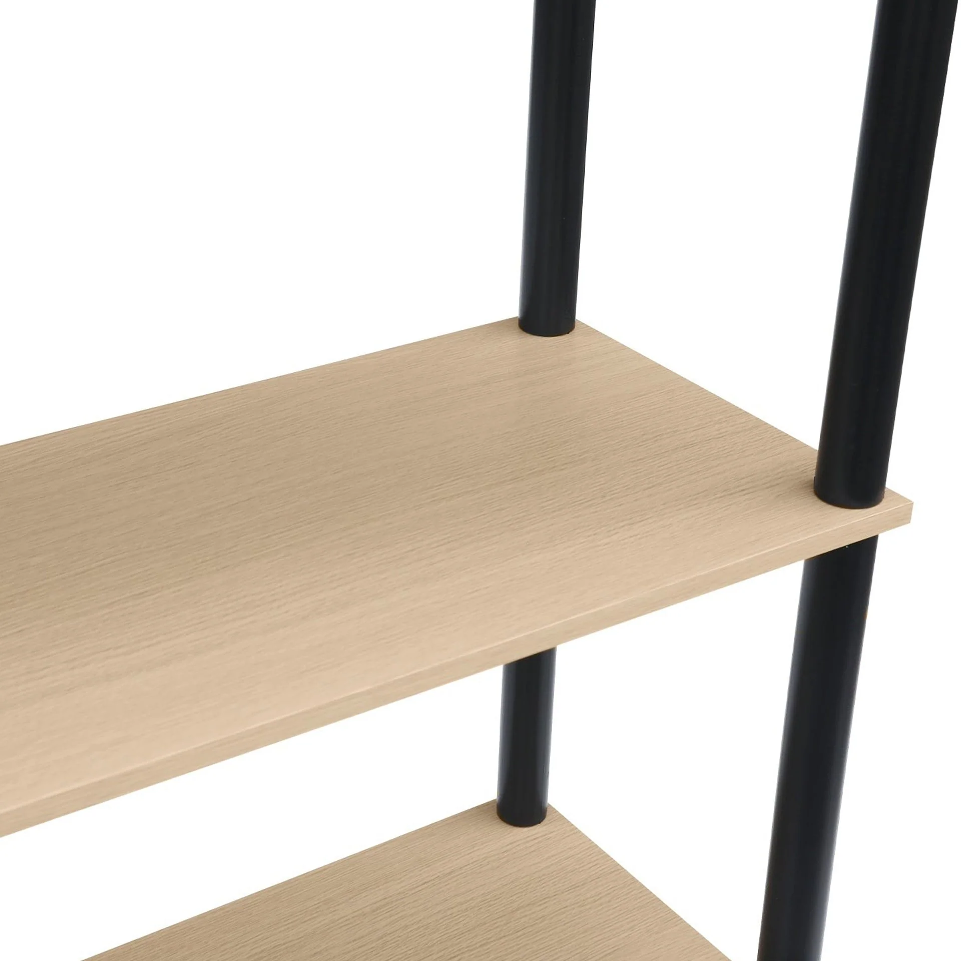 Horeke 6 Tier Flexi Storage Rack - Oak + Black - Image 9