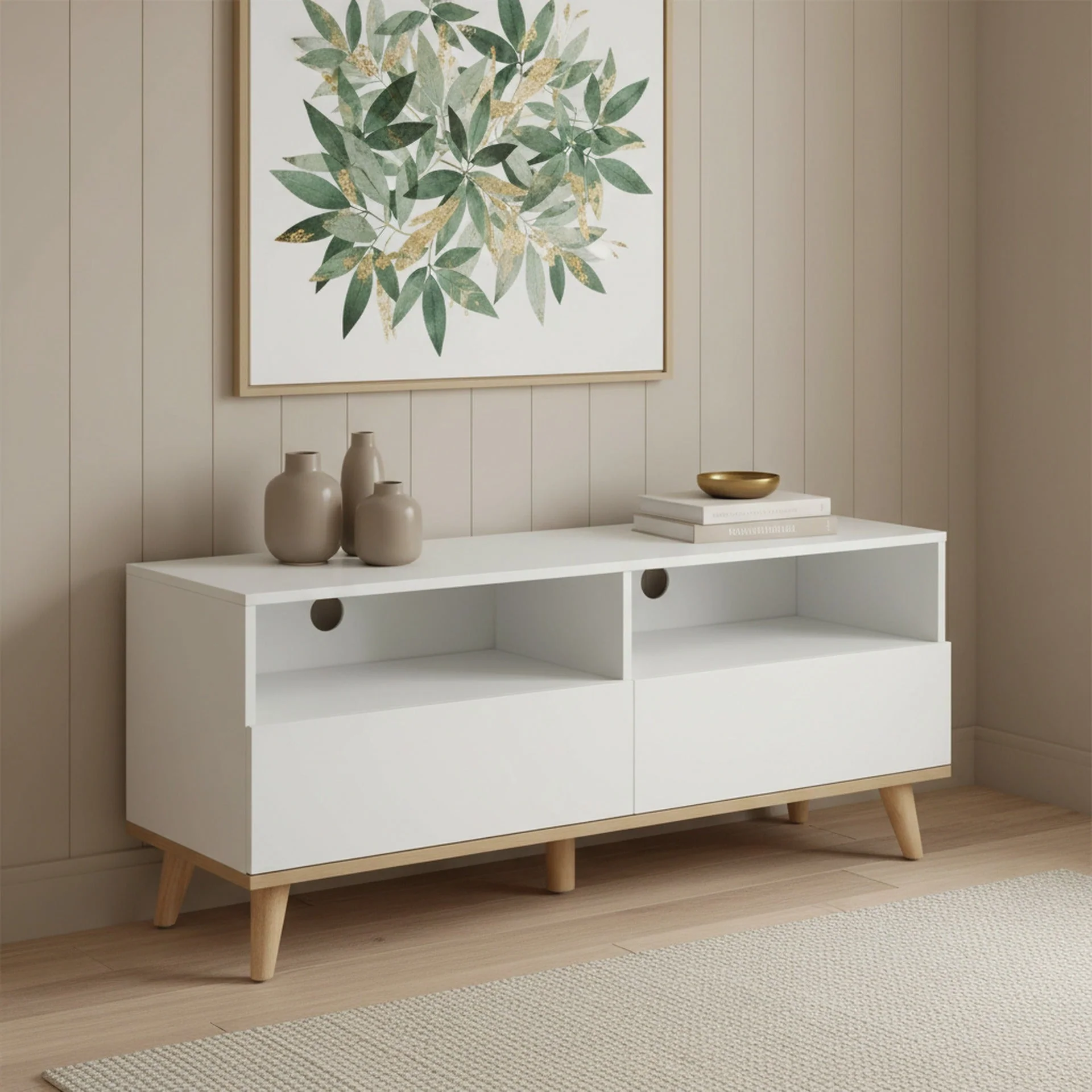 Hudson 1.3M Entertainment Unit - White
