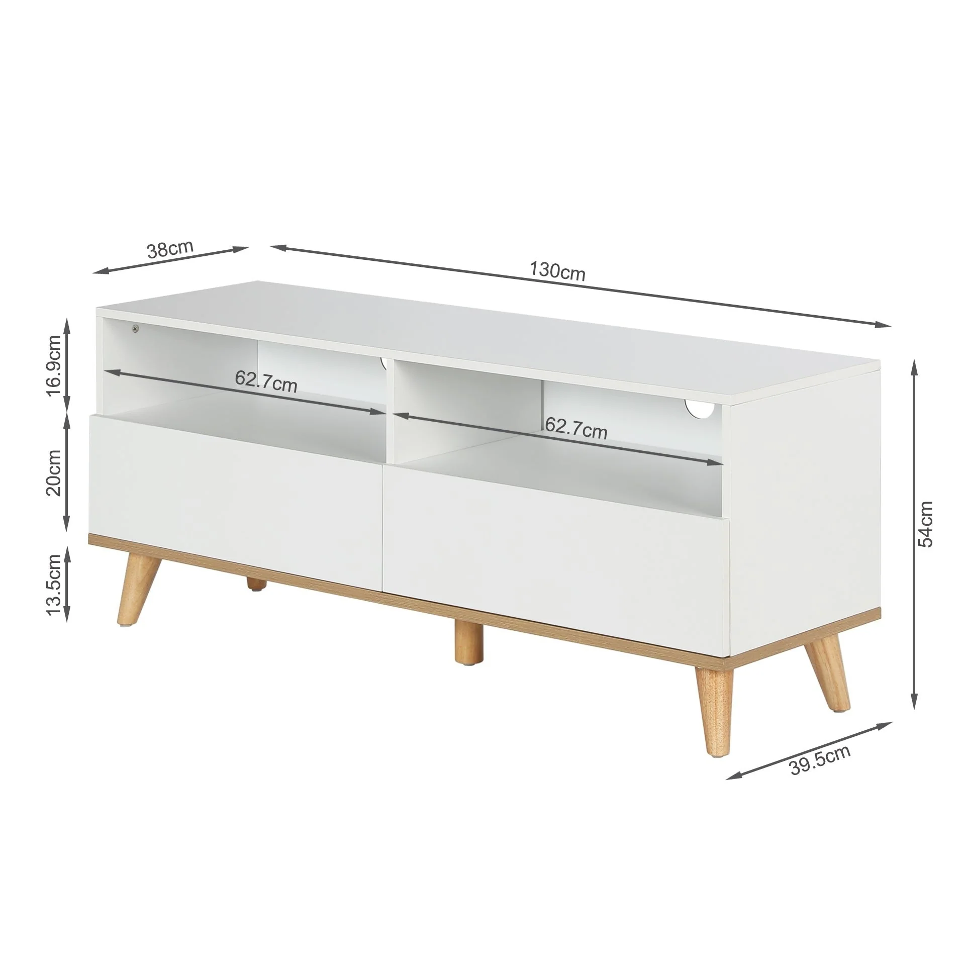 Hudson 1.3M Entertainment Unit - White - Image 10