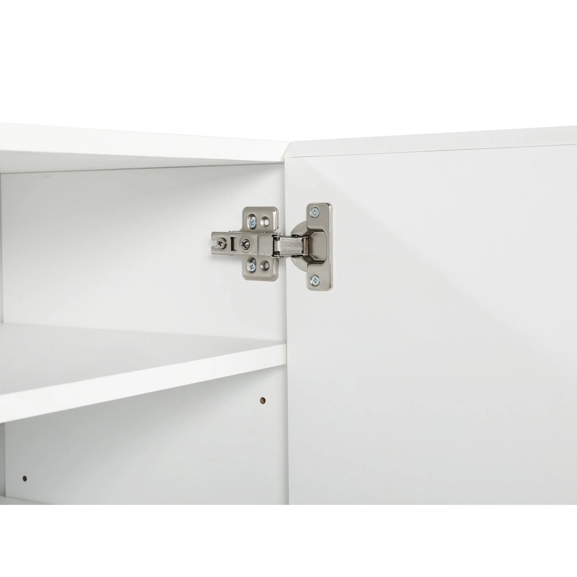 Hudson 3 Door Shoe Cabinet Storage Rack - White - Image 11