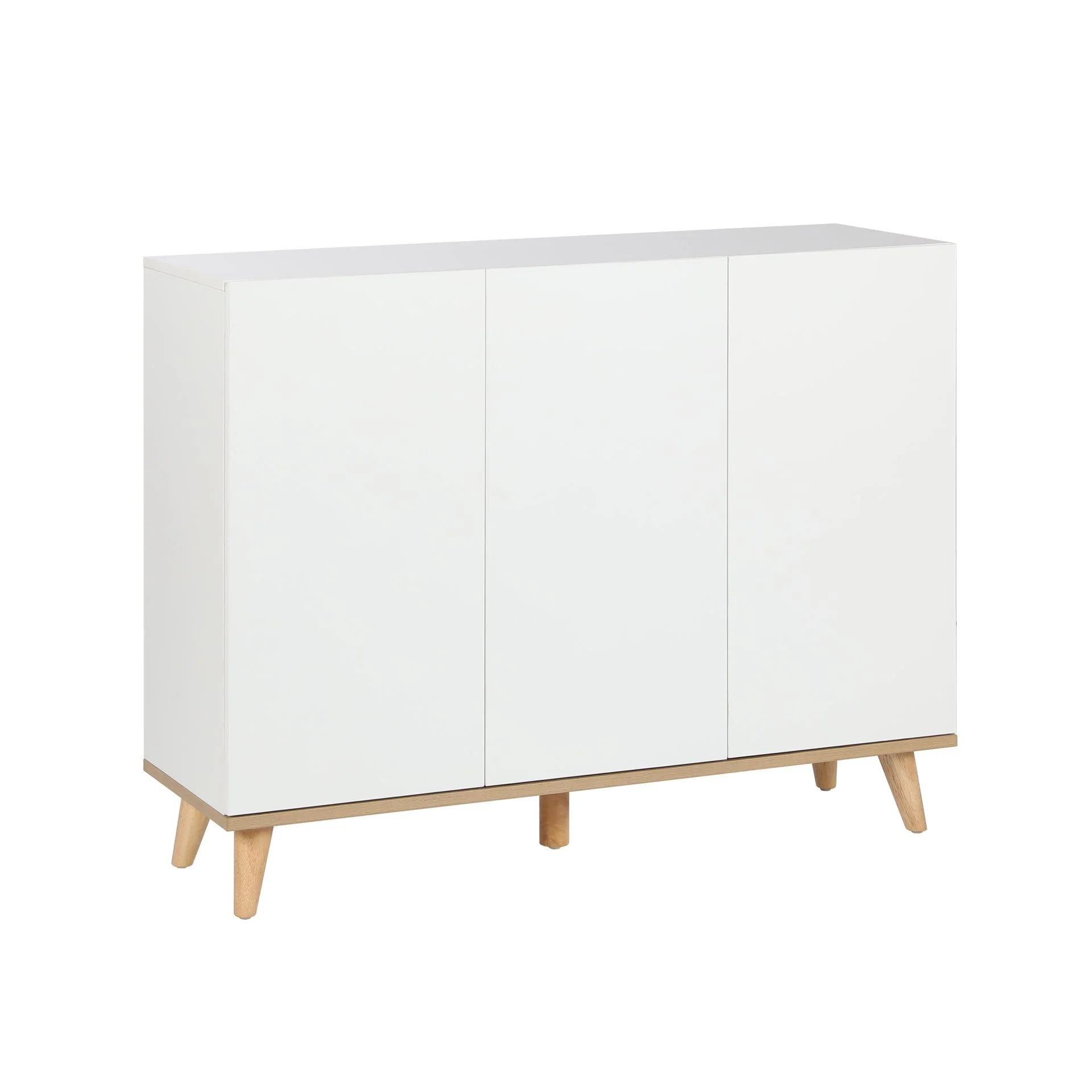 Hudson 3 Door Shoe Cabinet Storage Rack - White - Image 8