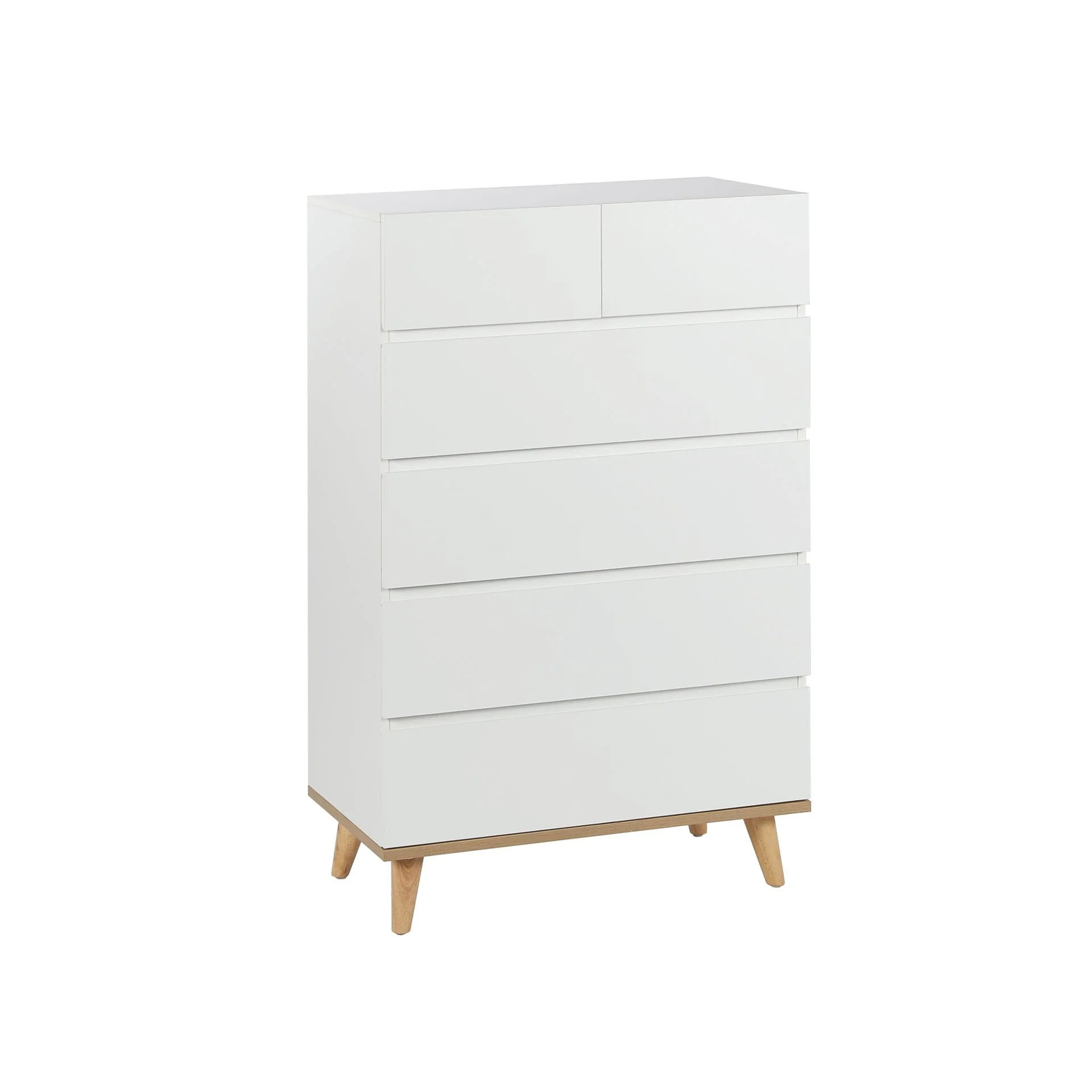 Hudson 6 Drawers Tallboy - White - Image 10