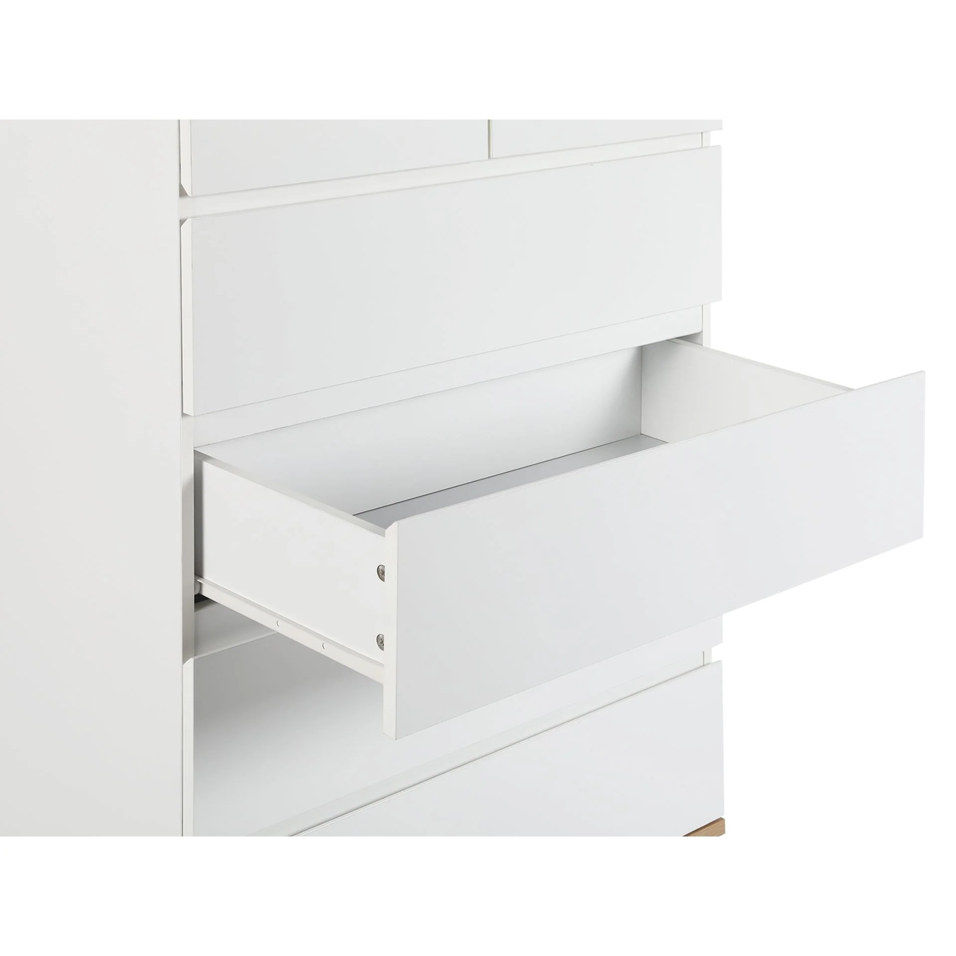 Hudson 6 Drawers Tallboy - White - Image 12