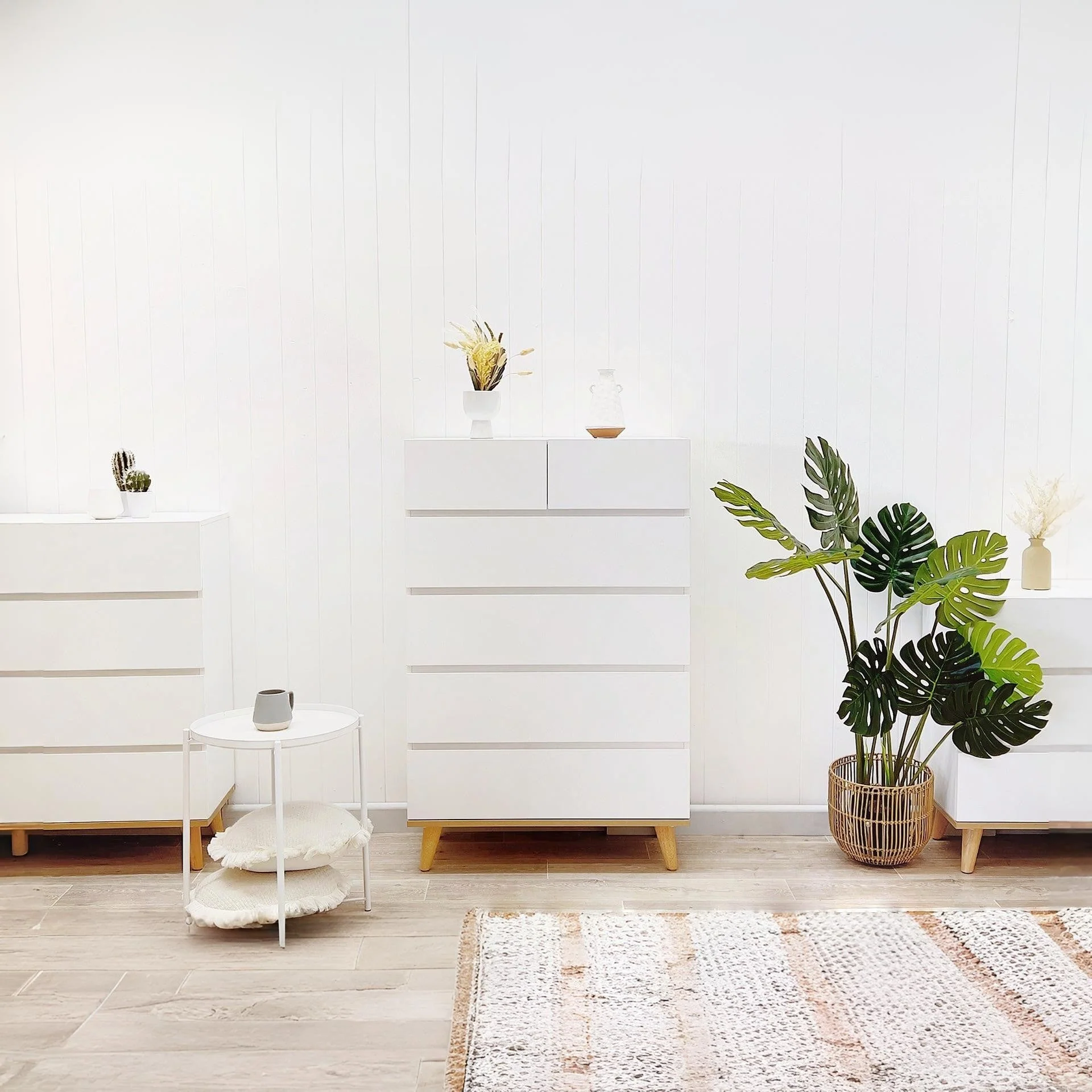 Hudson 6 Drawers Tallboy - White - Image 7