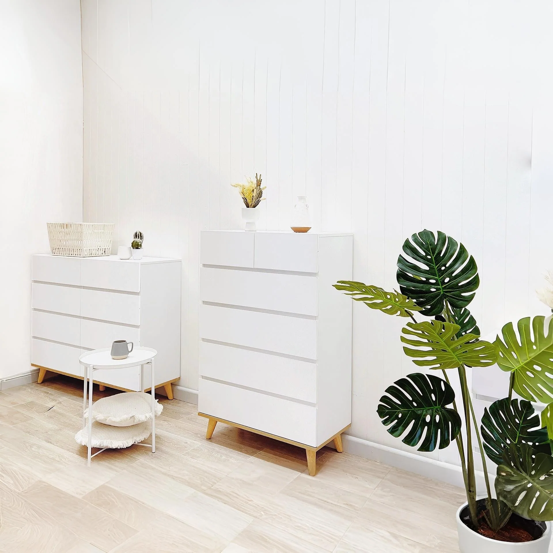 Hudson 6 Drawers Tallboy - White - Image 8