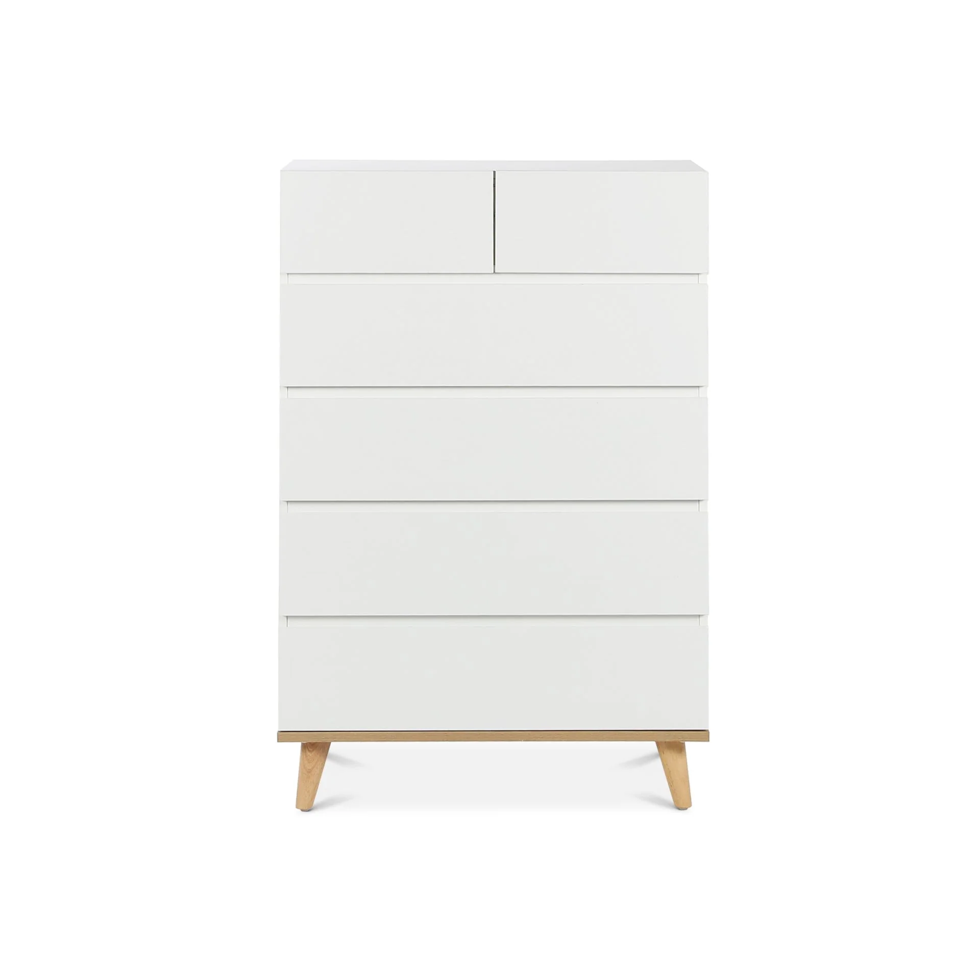 Hudson 6 Drawers Tallboy - White - Image 9
