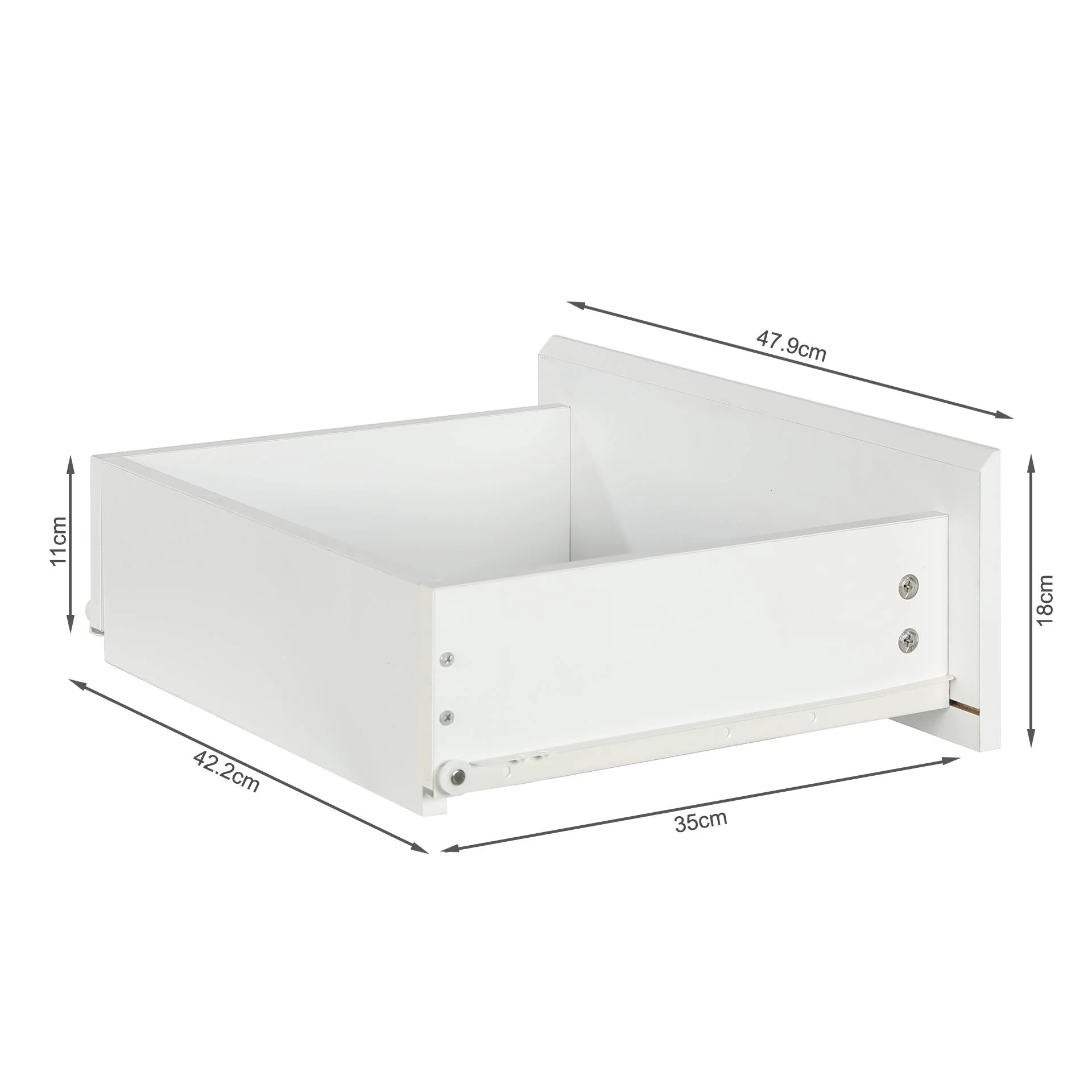 Hudson Wooden Bedside Table - White - Image 13