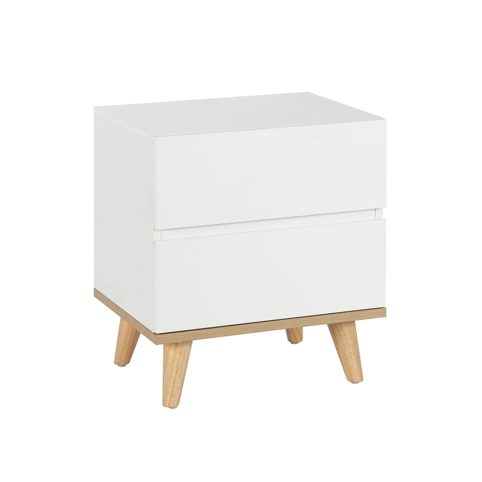 Hudson Wooden Bedside Table - White - Image 8