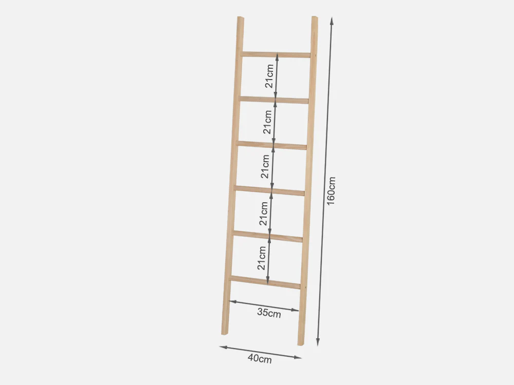 HULA Towel Ladder Rack - Oak - Image 9