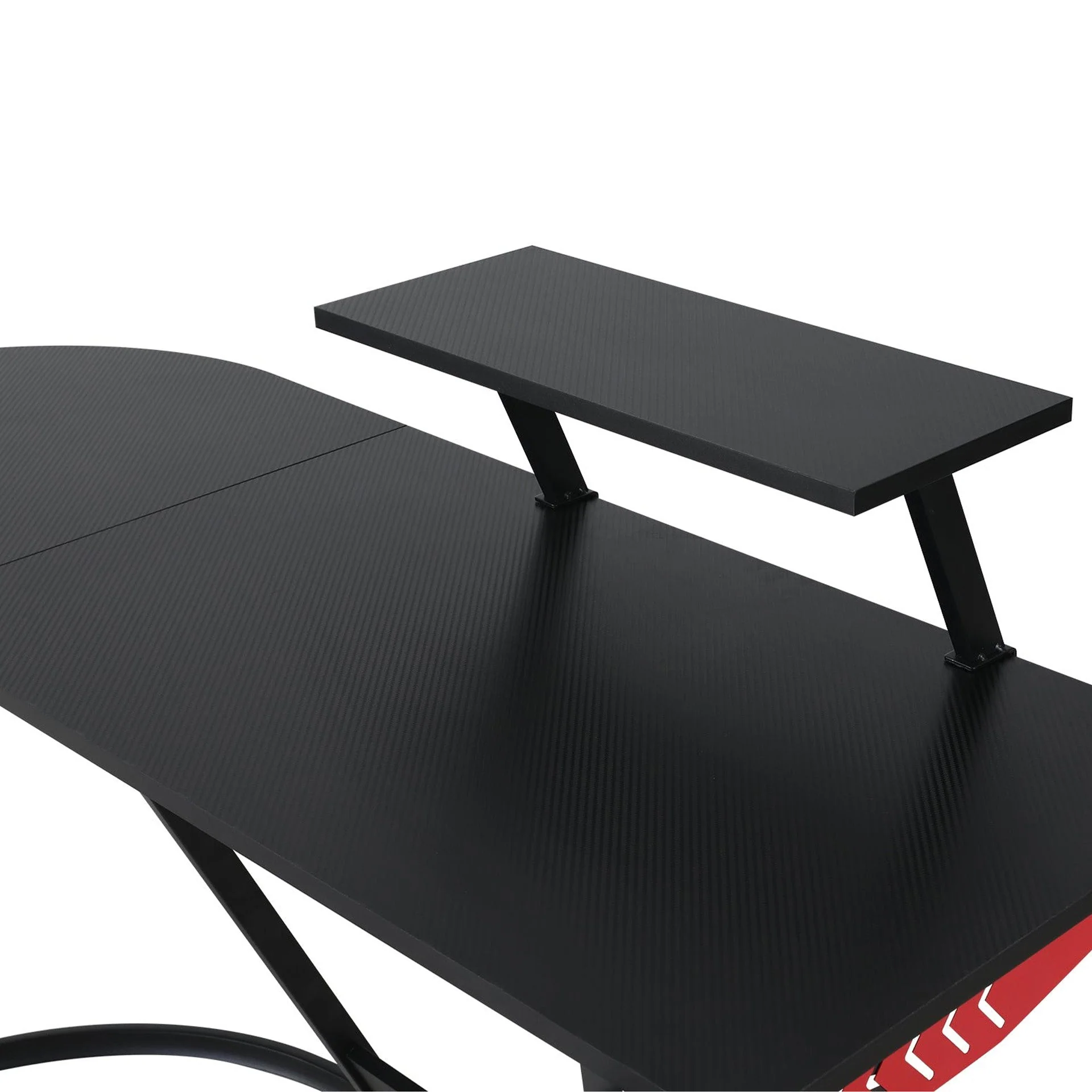 Hunter L-Shaped Gaming Desk - Black - Image 6