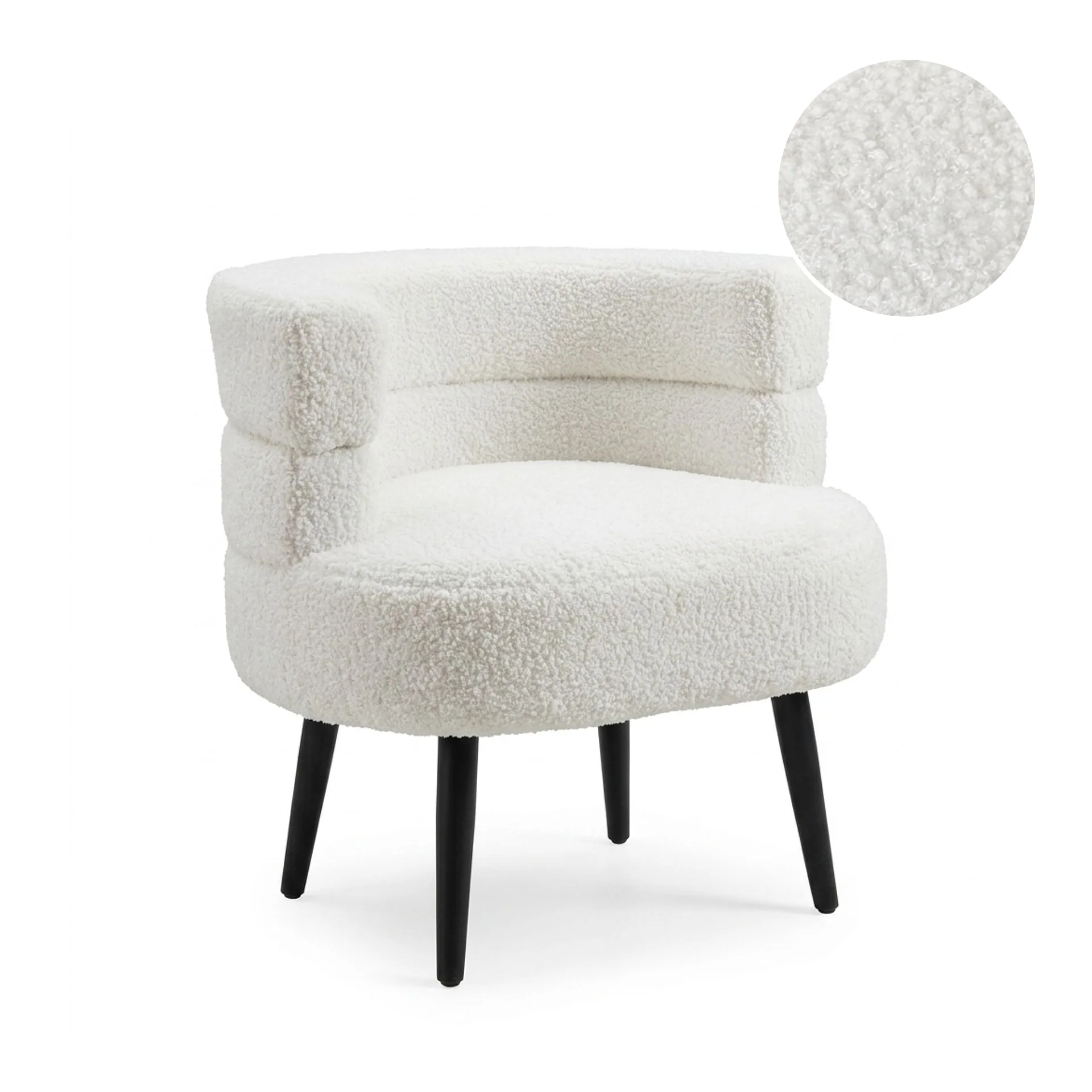 Hush Boucle Armchair - Beige - Image 7