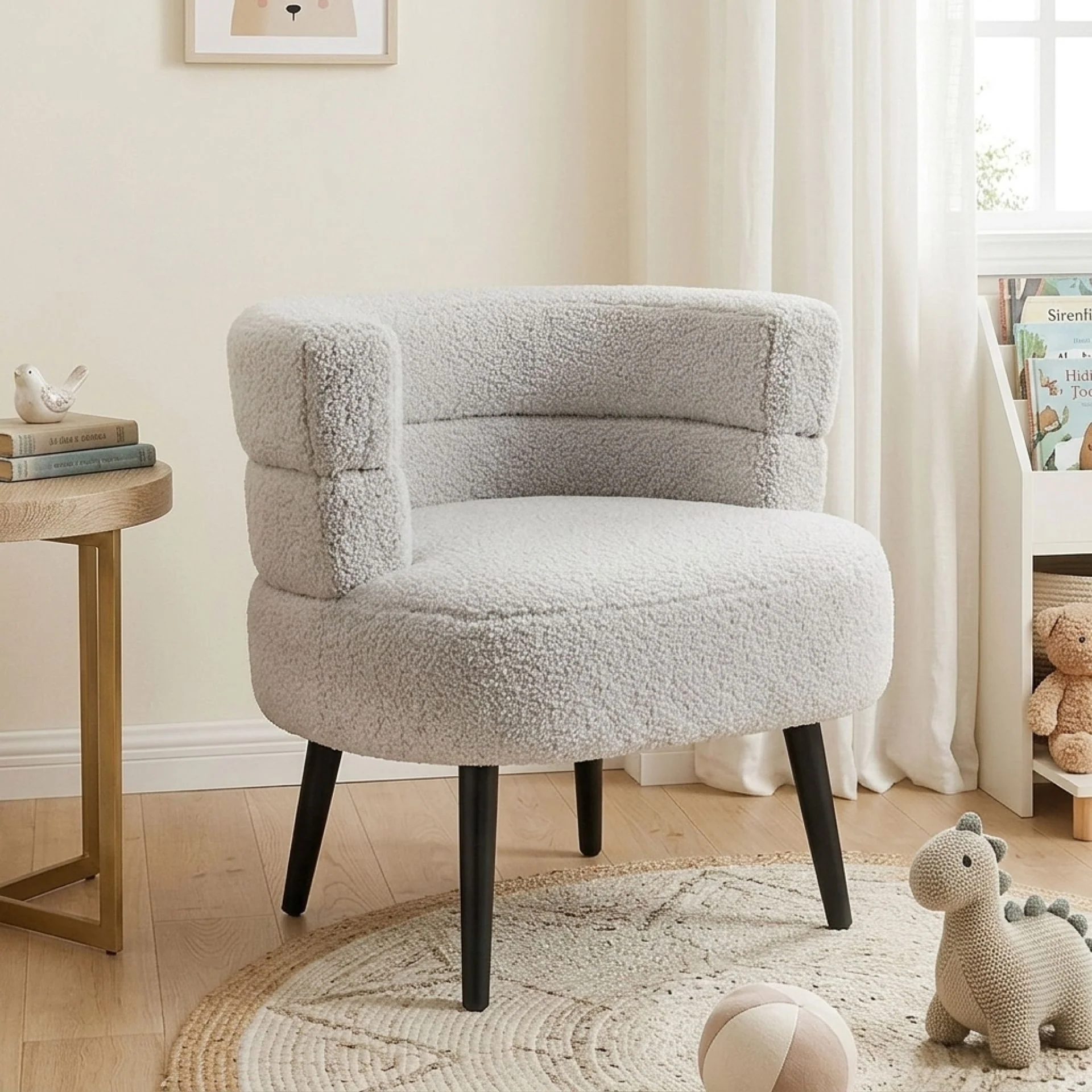 Hush Boucle Armchair - Light Grey